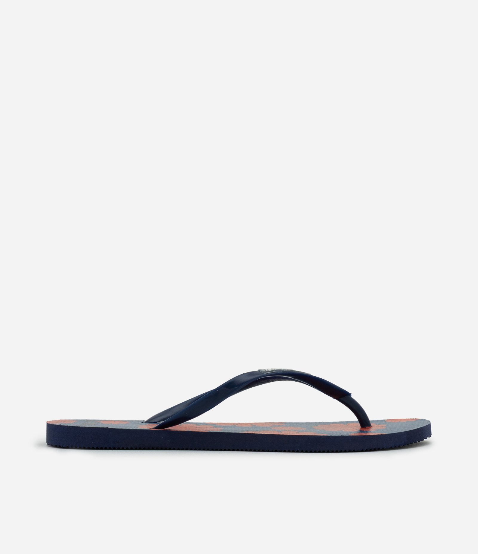 Chinelo Feminino Tiras Finas com Estampa de Flores Azul 2