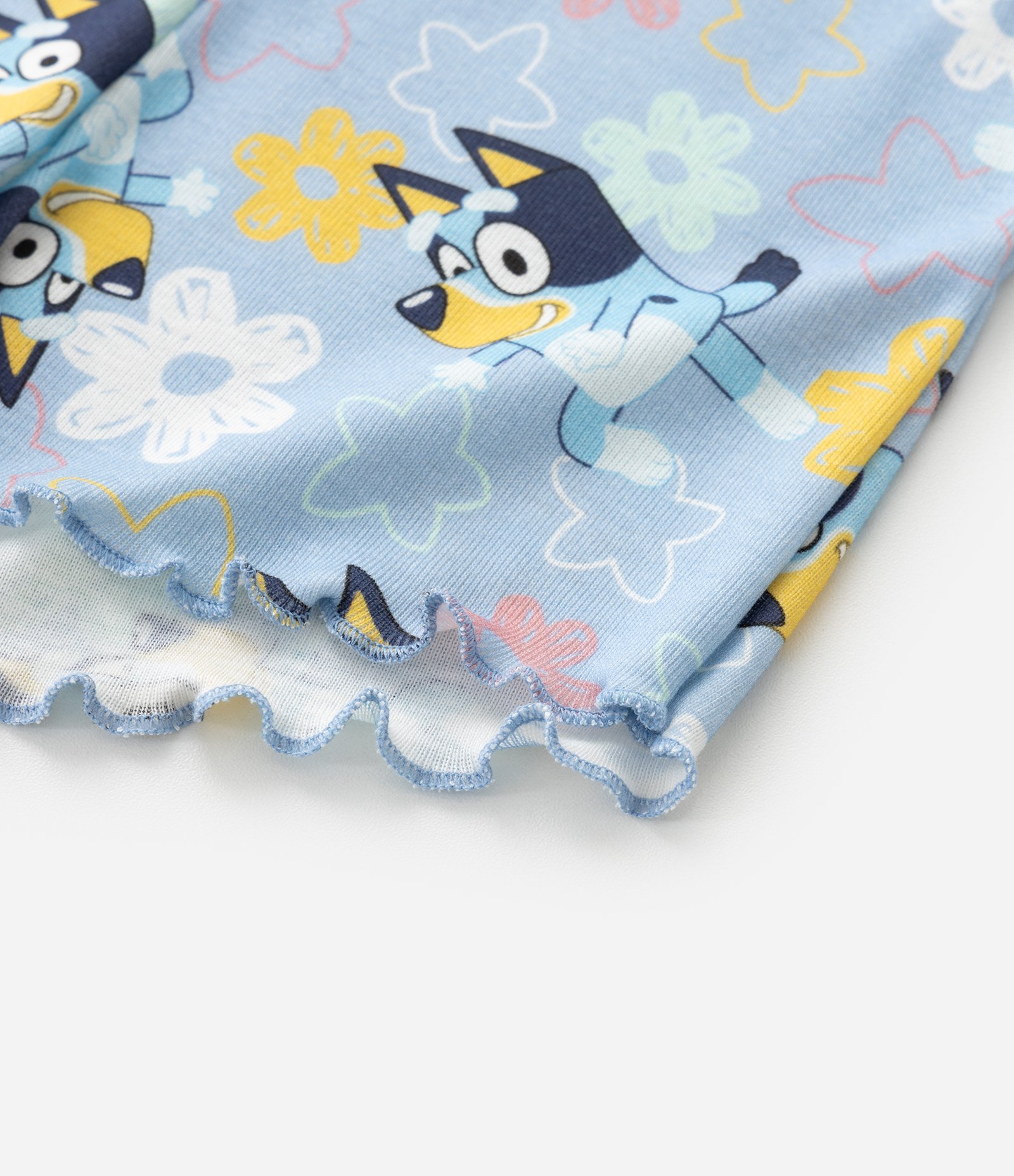 Conjunto Pijama Infantil com Estampa Cães - Tam 3 a 8 Anos Bege/Azul 7