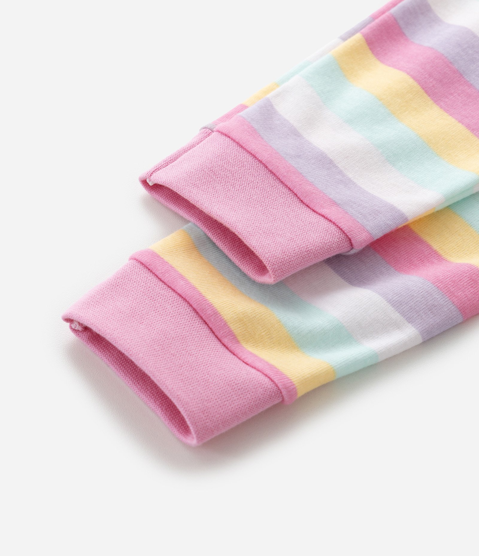 Pijama Infantil Blusa com Estampa de Unicórnio e Calça Listrada – Tam 1 a 6 Anos Rosa 9