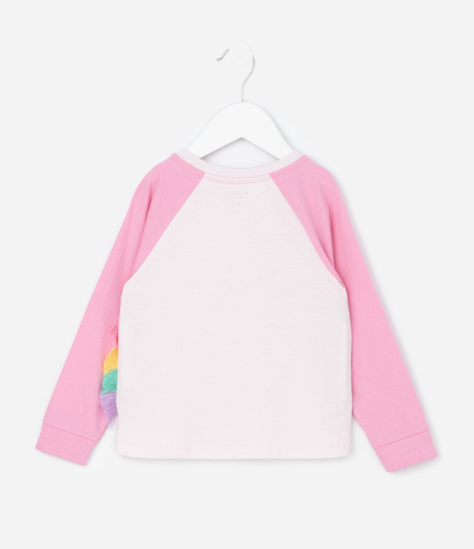 Pijama Infantil Blusa com Estampa de Unicórnio e Calça Listrada – Tam 1 a 6 Anos Rosa 3