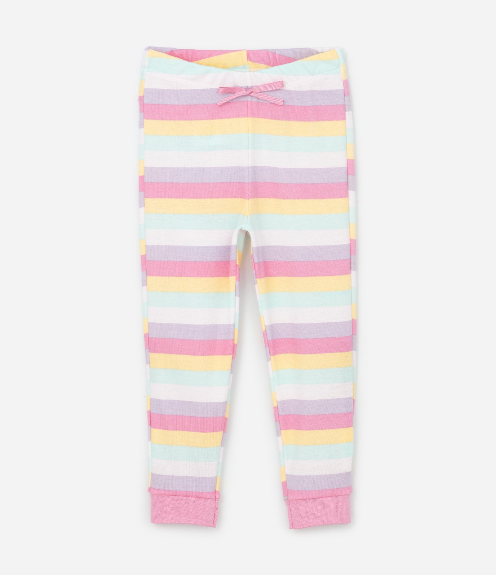 Pijama Infantil Blusa com Estampa de Unicórnio e Calça Listrada – Tam 1 a 6 Anos Rosa 4