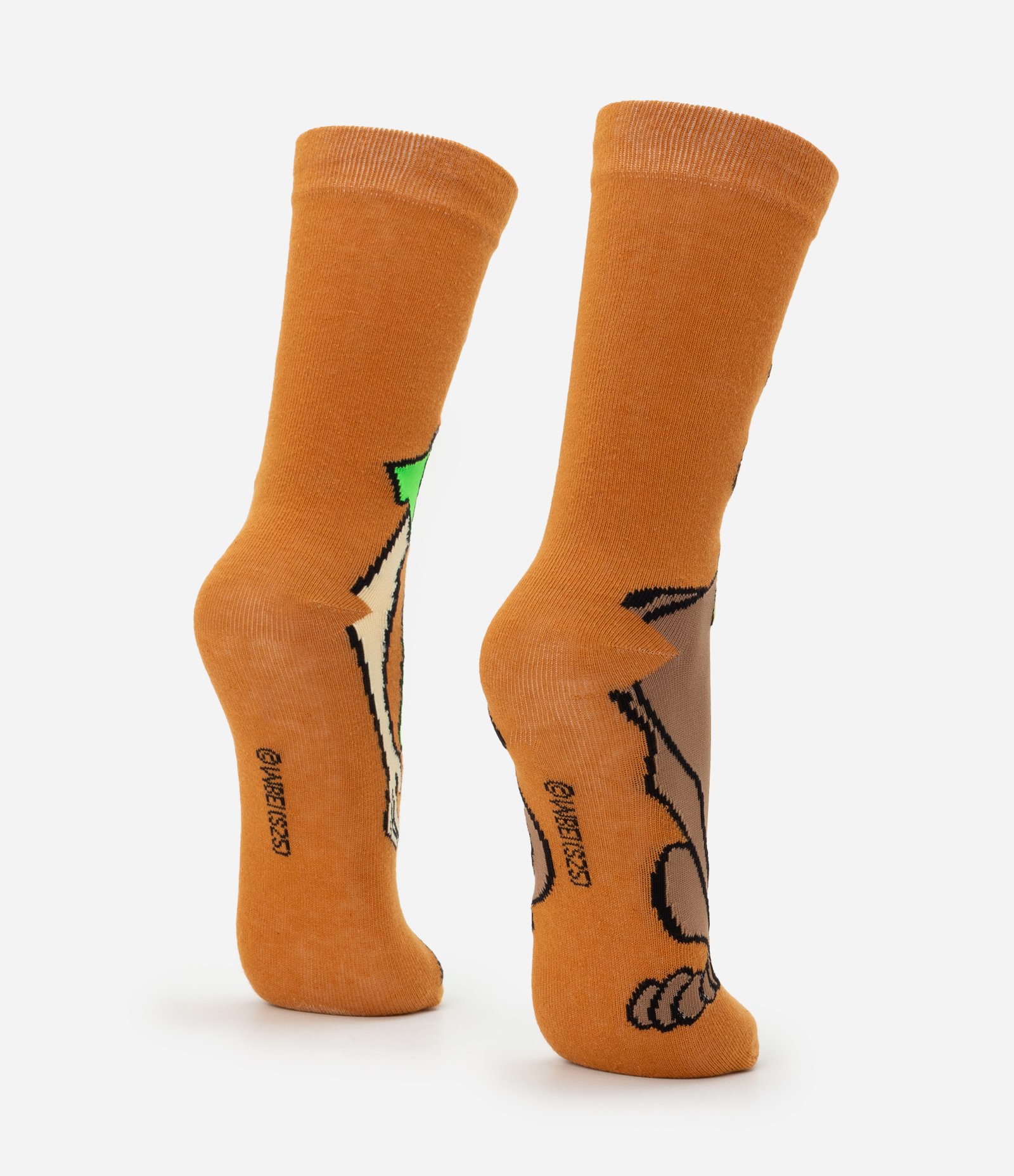 Meia Cano Alto em Algodão com Estampa Divertida Scooby Doo Laranja 3