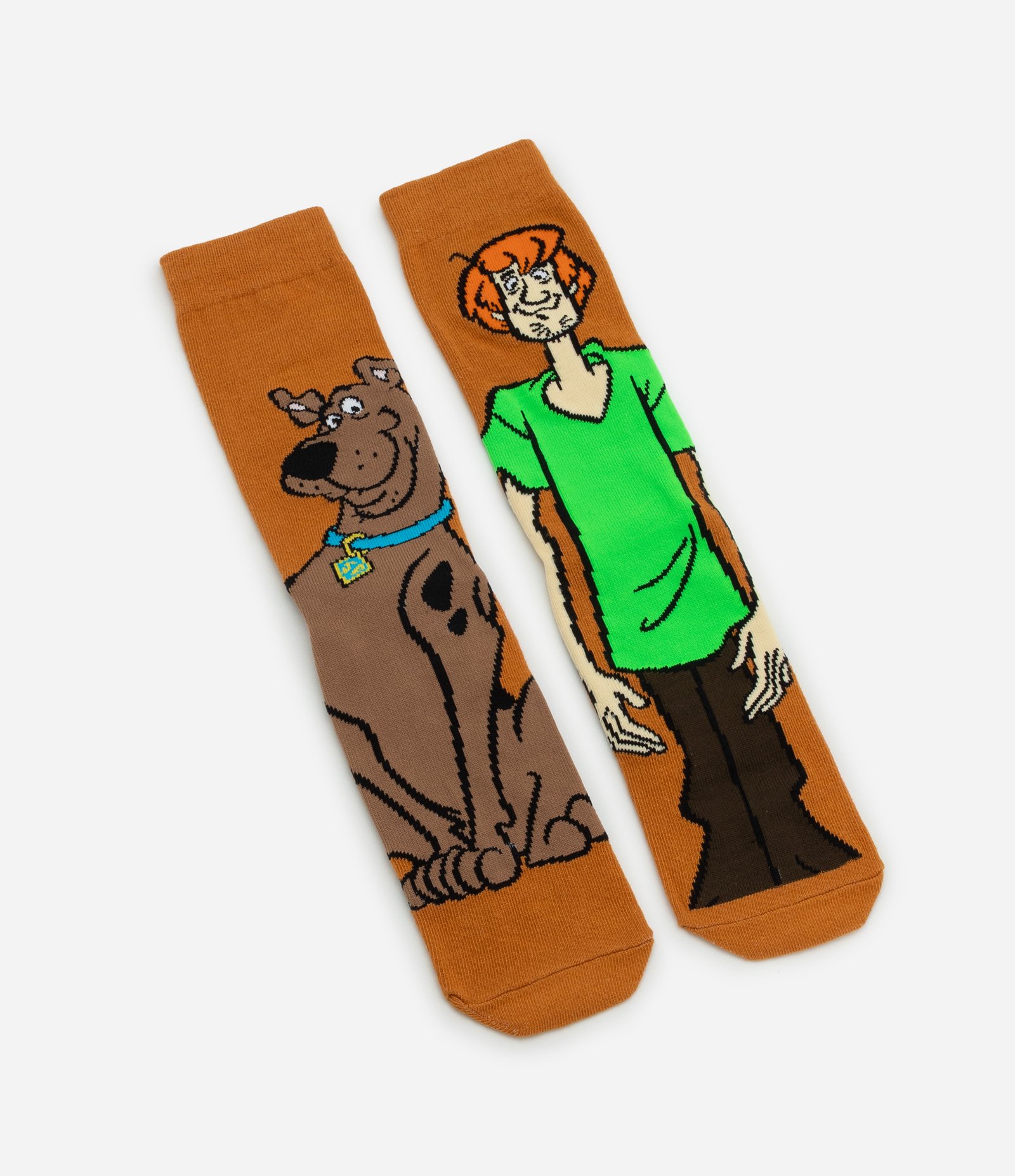 Meia Cano Alto em Algodão com Estampa Divertida Scooby Doo Laranja 4