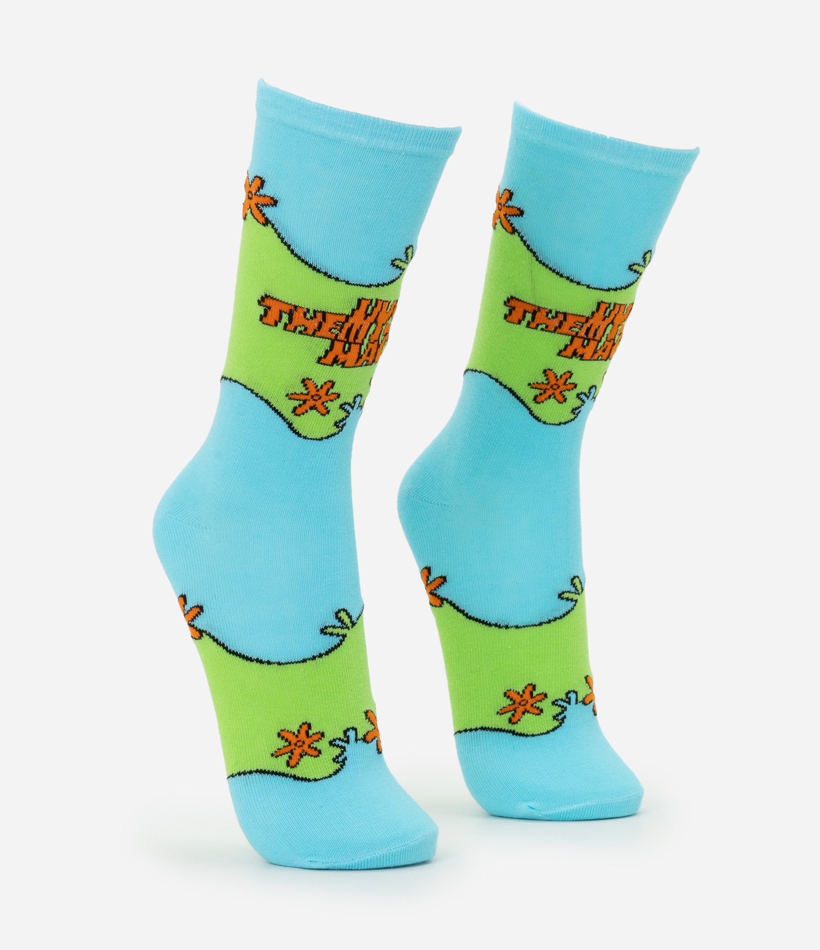 Meia Cano Alto em Algodão com Estampa Divertida Scooby Doo Mistery Machine Azul 2