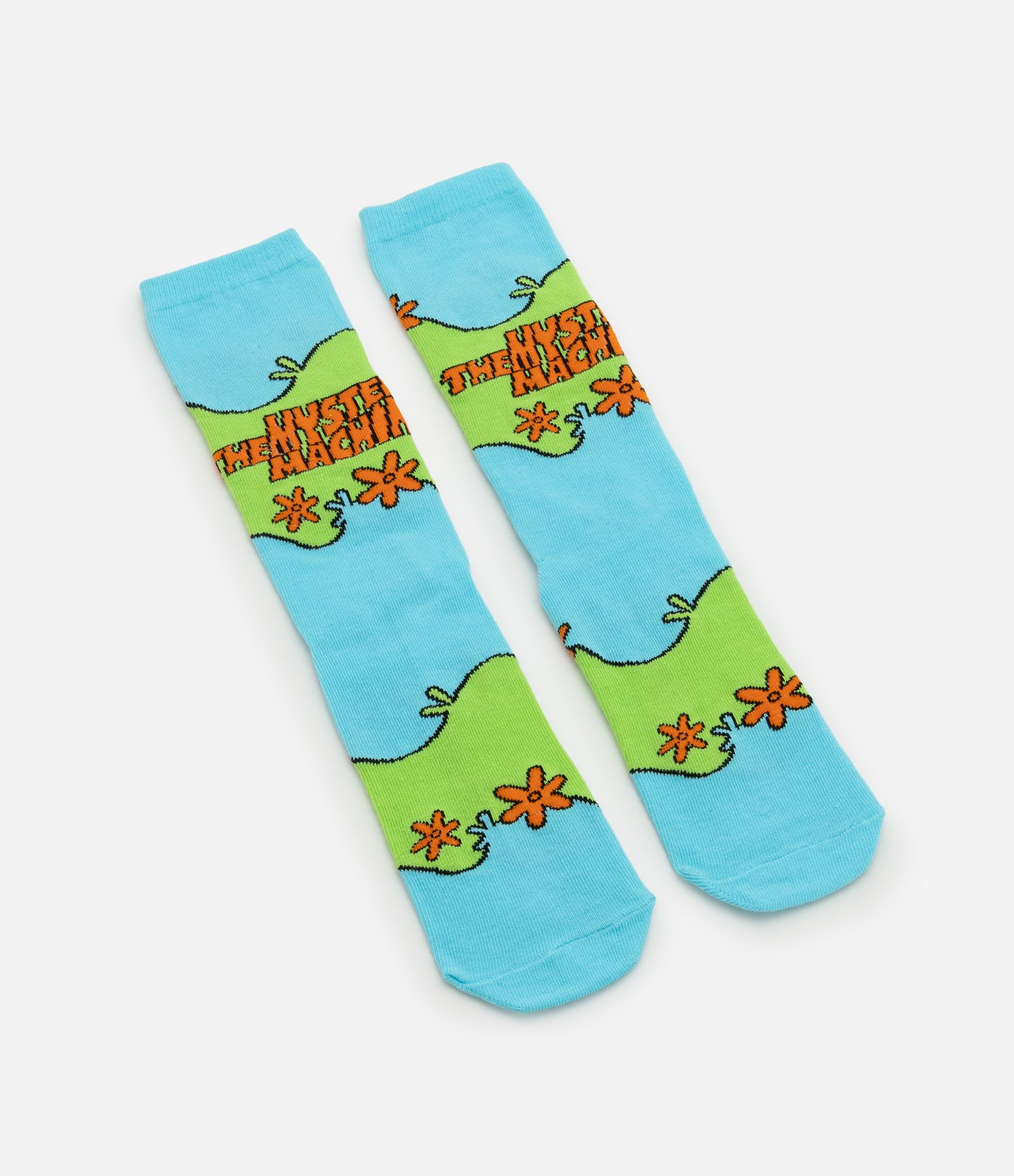 Meia Cano Alto em Algodão com Estampa Divertida Scooby Doo Mistery Machine Azul 4