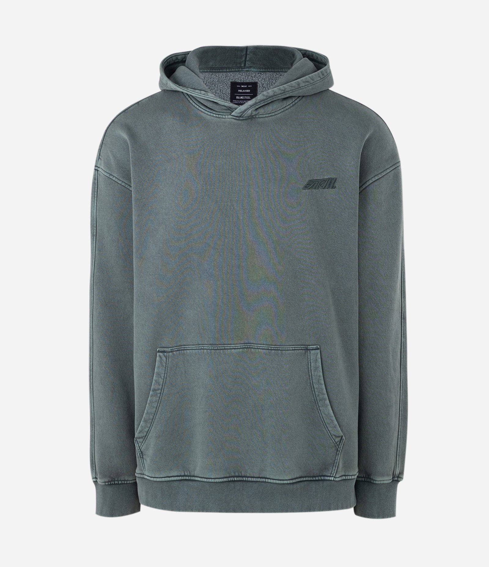 Casaco Masculino Moletom Acid Wash Verde Boxy com Capuz Verde 6