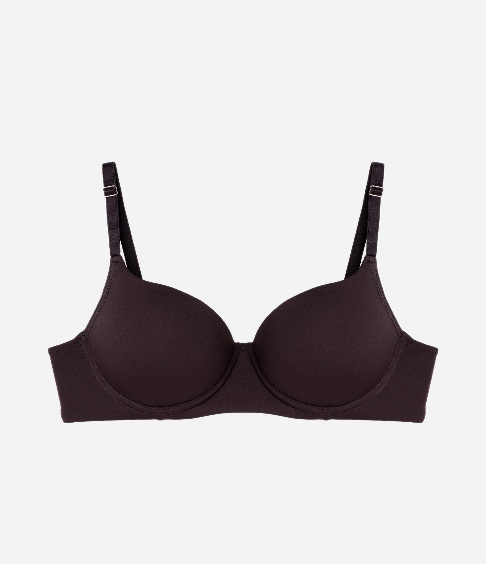 Sutiã Meia Taça em Microfibra com Bojo Oco Marrom 1