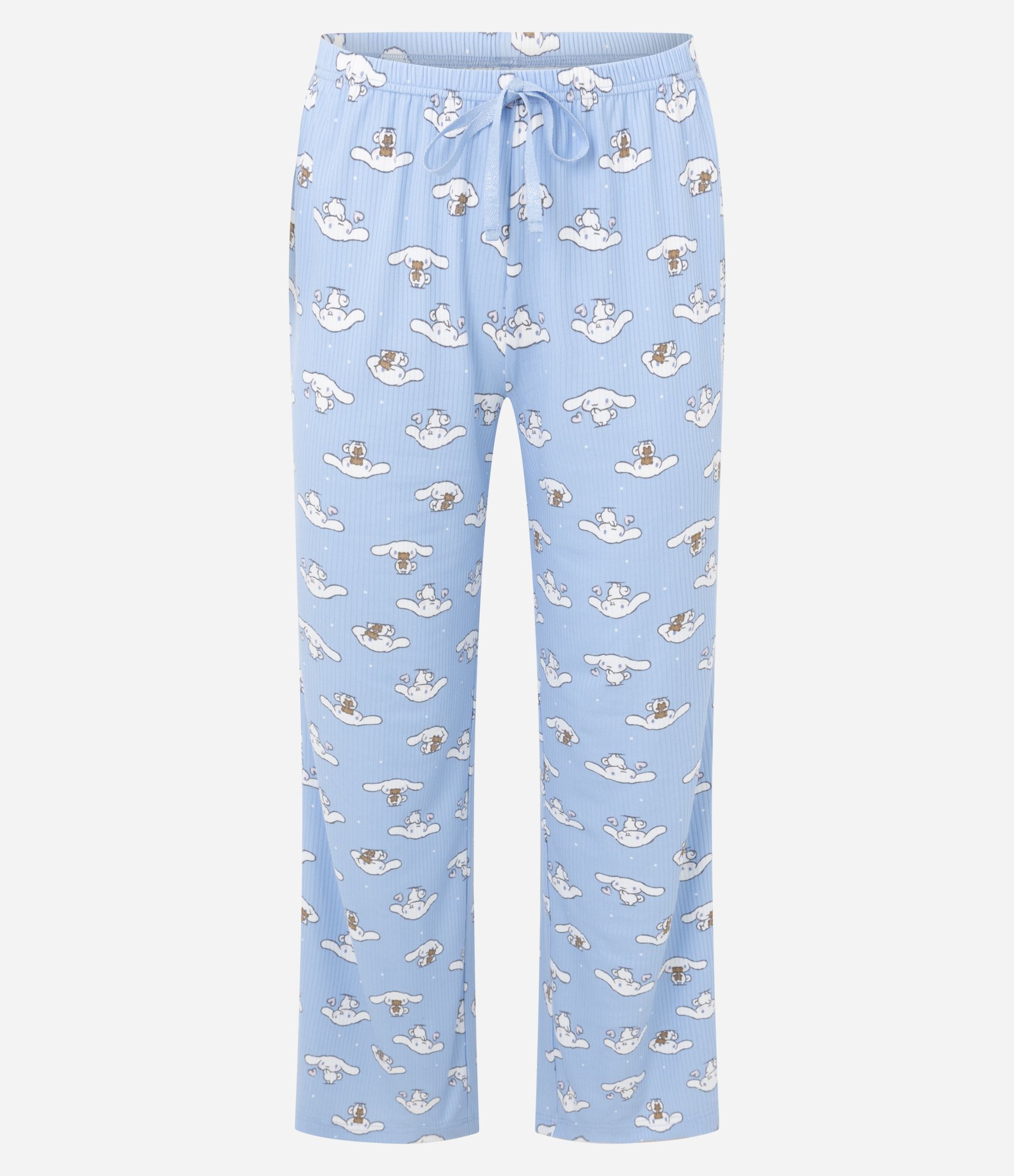 Pijama Manga Curta em Ribana com Cinnamoroll Estampado Azul 5