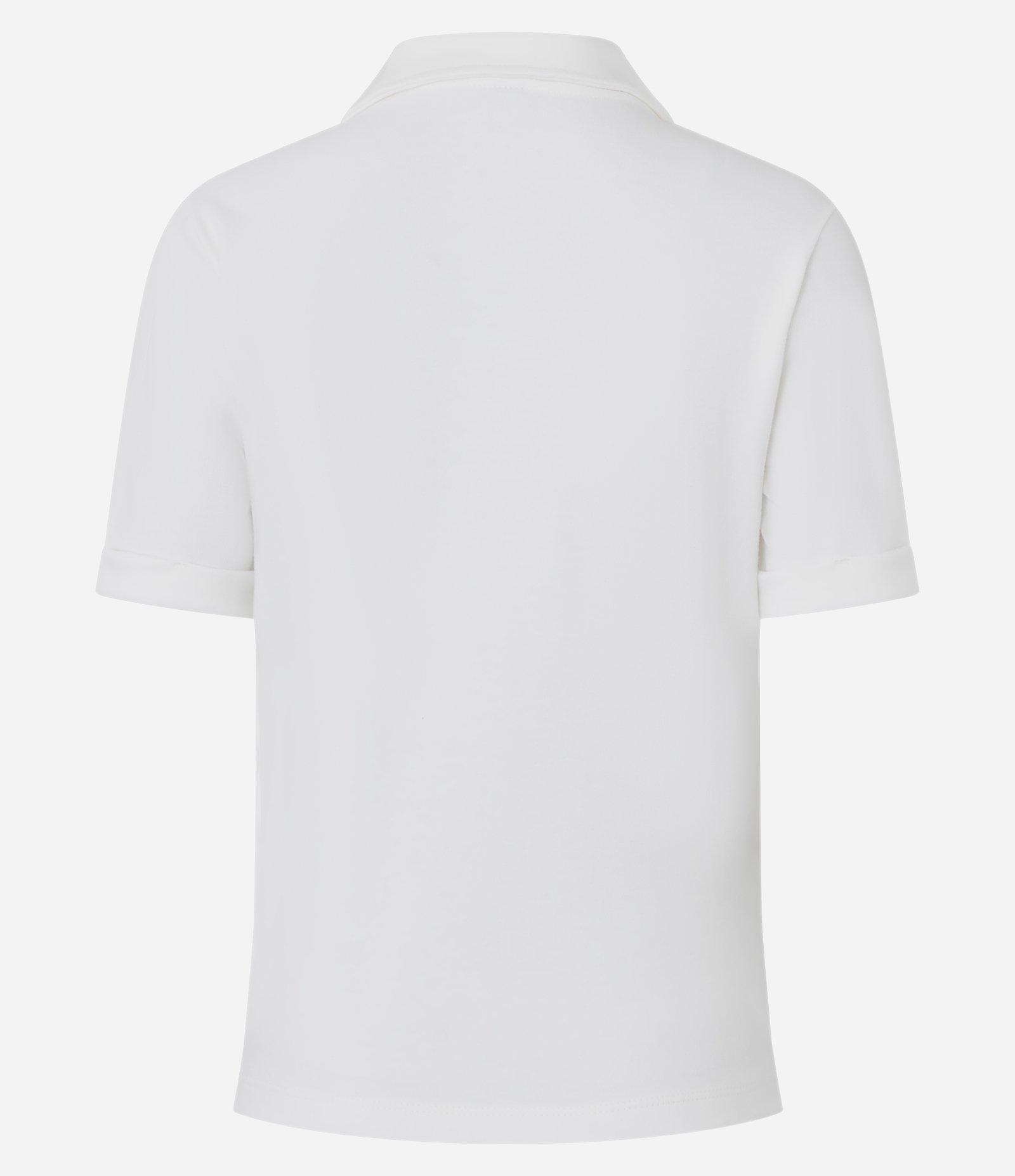 Blusa Polo em Suede com Gola Aberta Branco 6