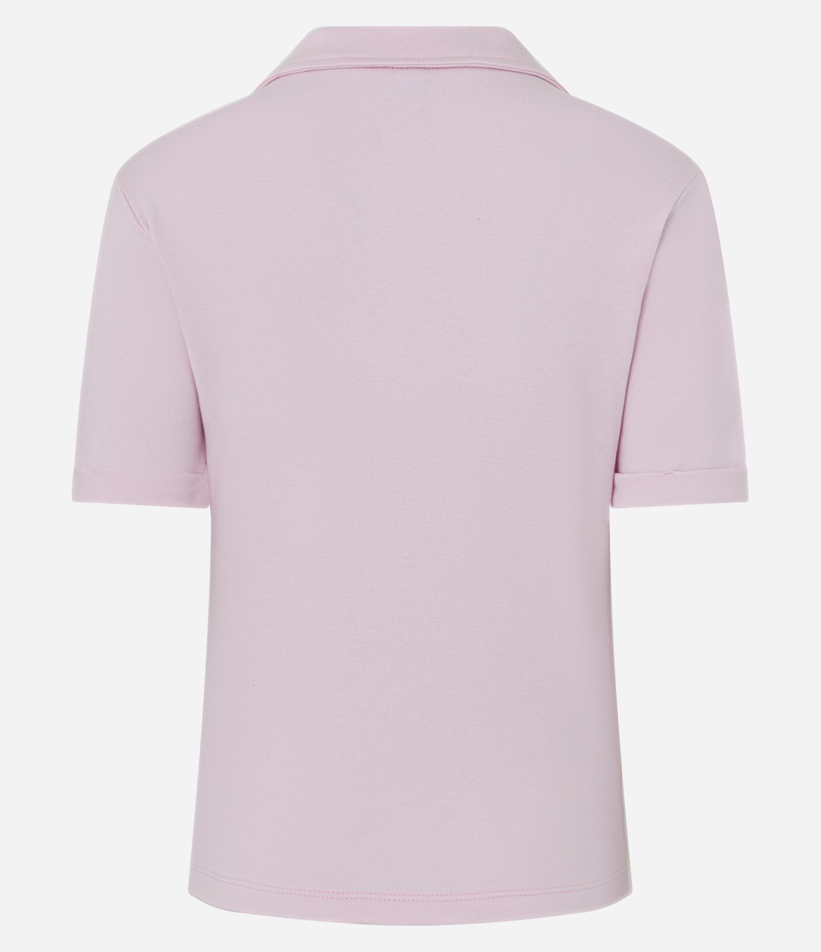 Blusa Polo em Suede com Gola Aberta Rosa 5