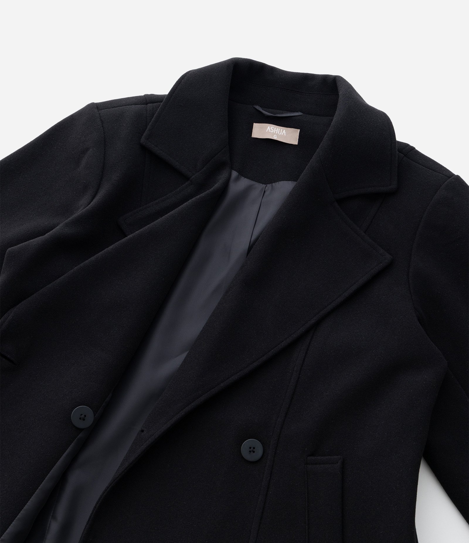 Jaqueta Pesada em Polyvelour Alongada Curve & Plus Size Preto 9