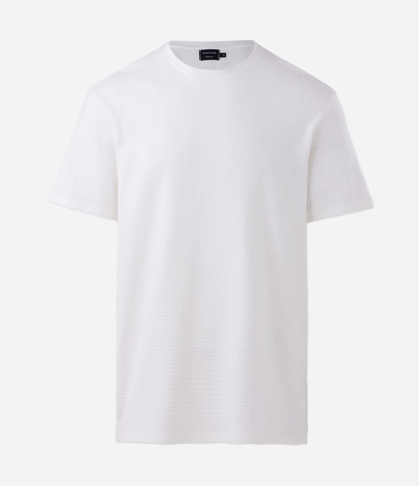 Camiseta Texturizada com Gola Redonda e Manga Curta Off White 1
