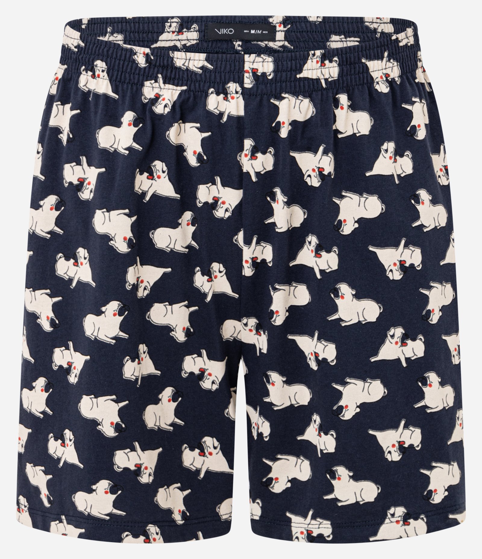 Pijama Curto em Algodão com Estampa de Cachorro Azul 3