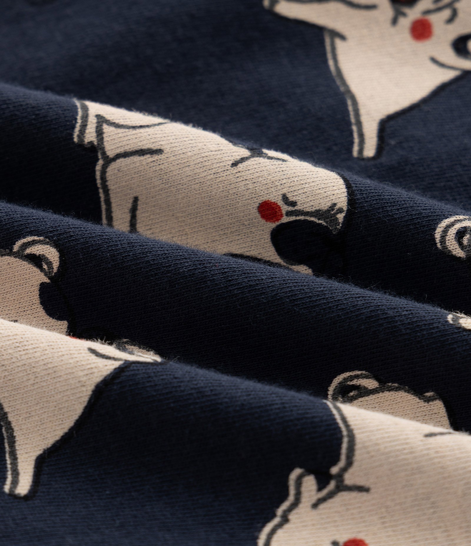 Pijama Curto em Algodão com Estampa de Cachorro Azul 7