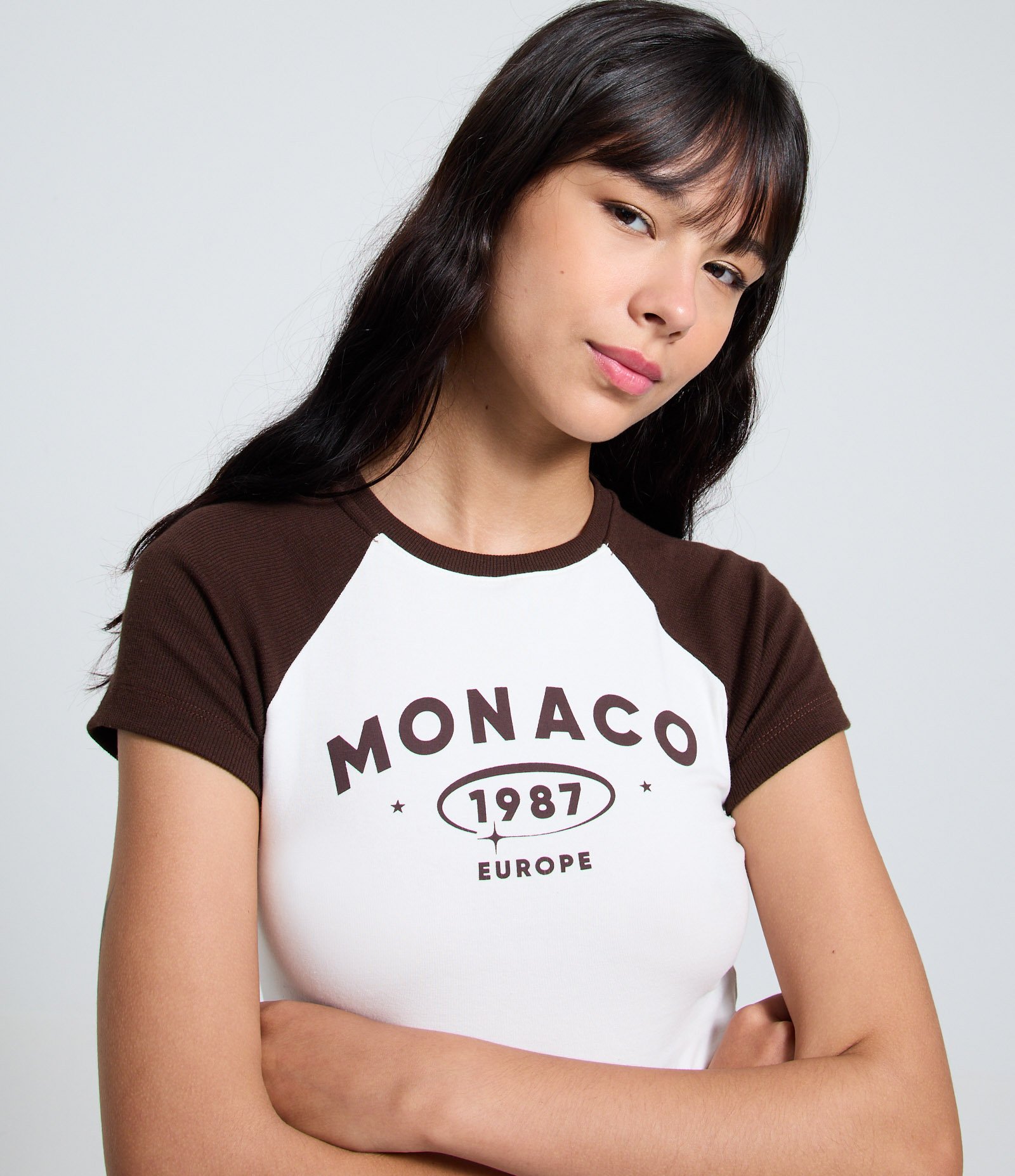 Camiseta em Algodão com Manga Curta Contrastante Branco 3