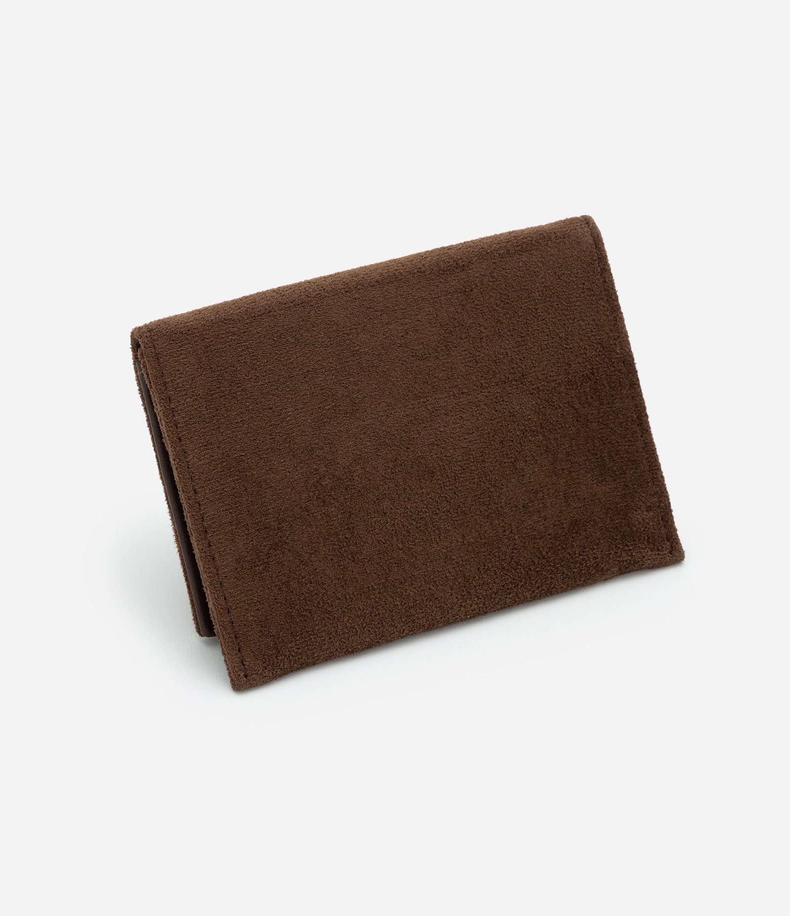 Carteira Envelope Pequena em Suede Marrom 2