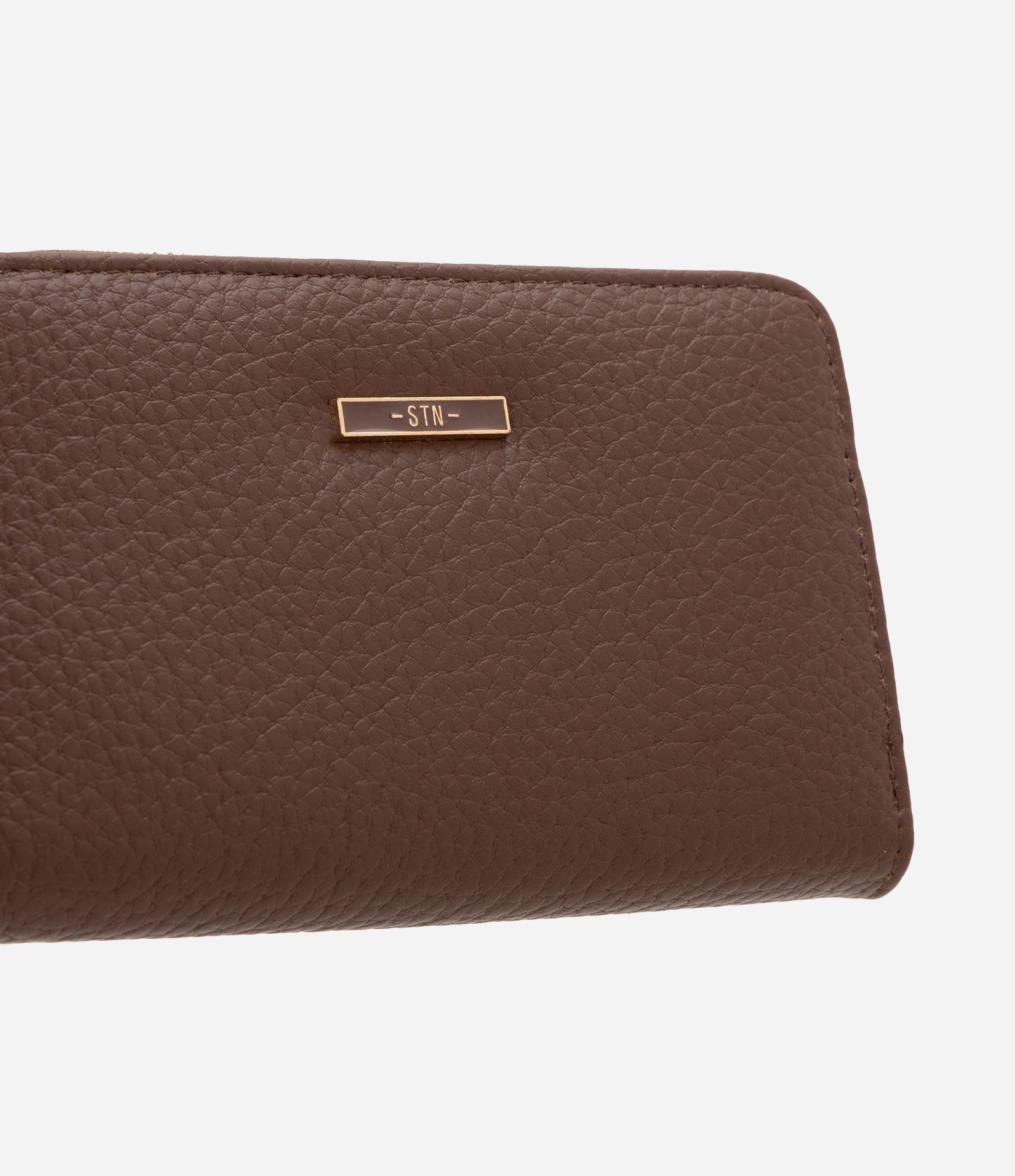 Carteira Floater Pequena em PU com Alça Marrom 3