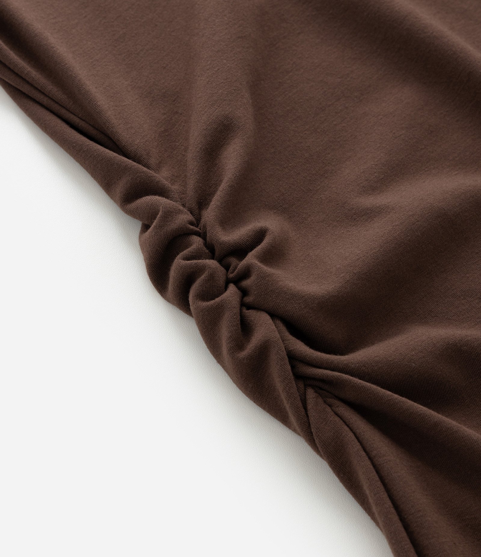 Vestido Midi em Cotton com Franzido Lateral Curve & Plus Size Marrom 6