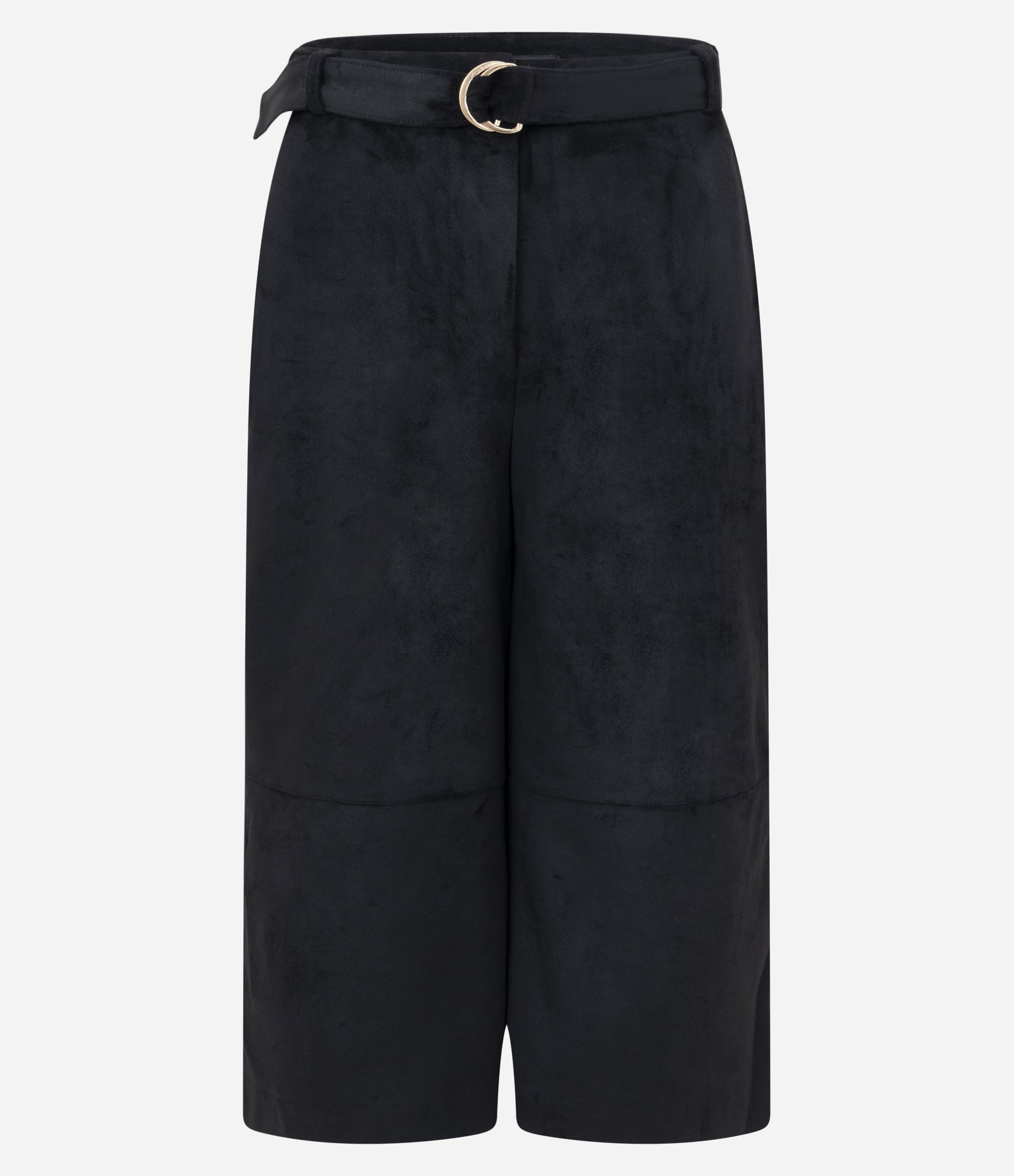 Bermuda Alongada em Suede com Cinto Faixa Preto 5