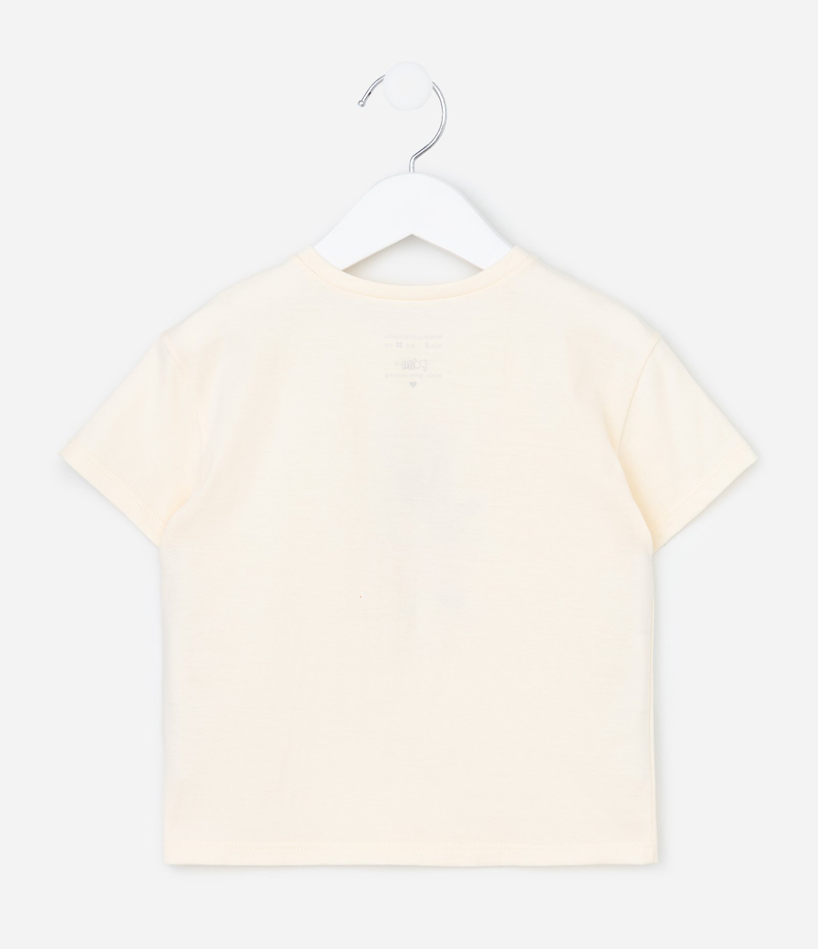 Camiseta Infantil Relaxed com Estampa de Capivara - Tam 1 a 6 Anos Bege 2