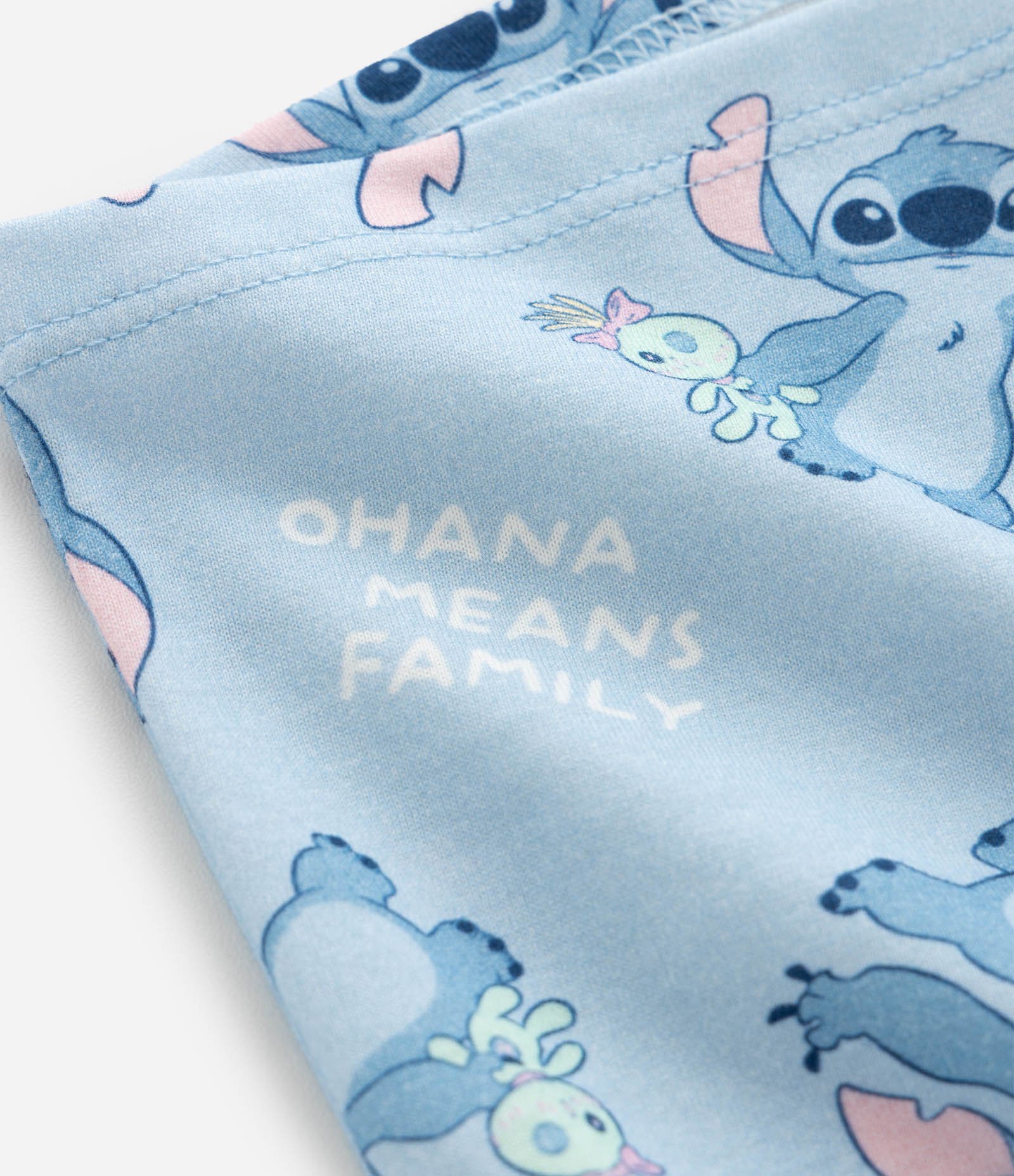 Pijama em Laise com Estampa Stitch e Angel - Tam 5 A 14 Anos Azul/Rosa 9