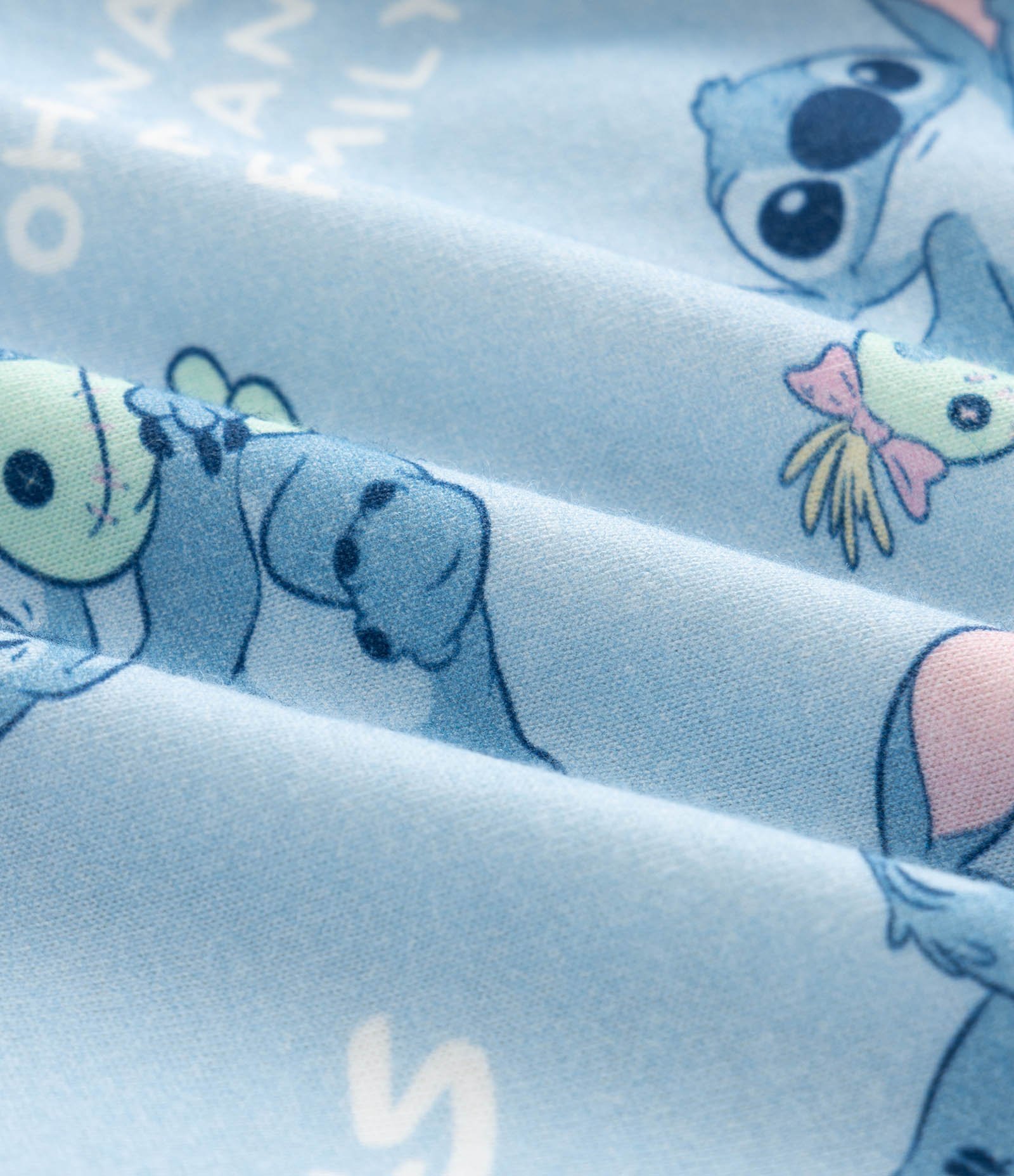 Pijama em Laise com Estampa Stitch e Angel - Tam 5 A 14 Anos Azul/Rosa 8