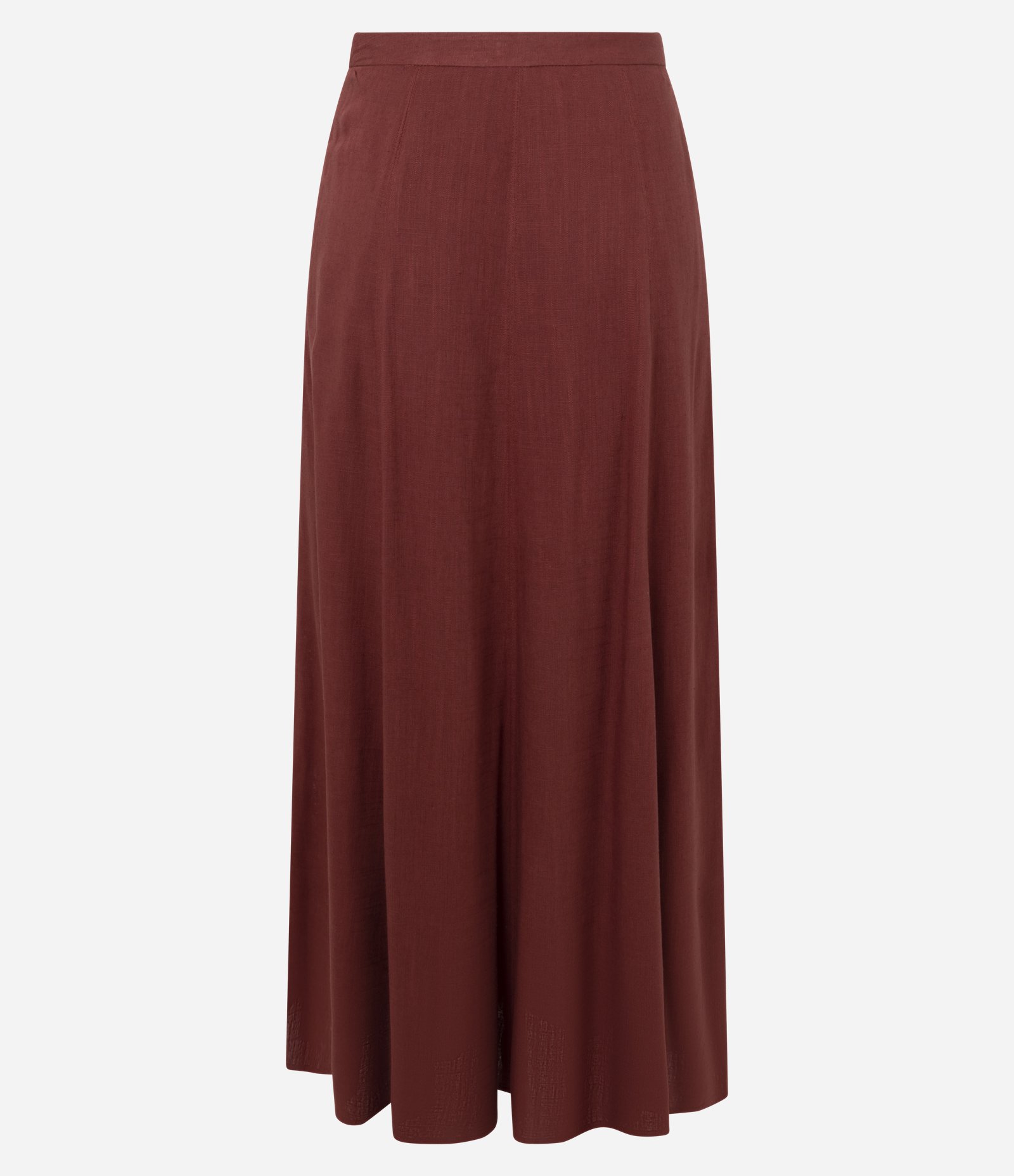 Saia Midi em Viscolinho com Cós Estruturado Vermelho 6