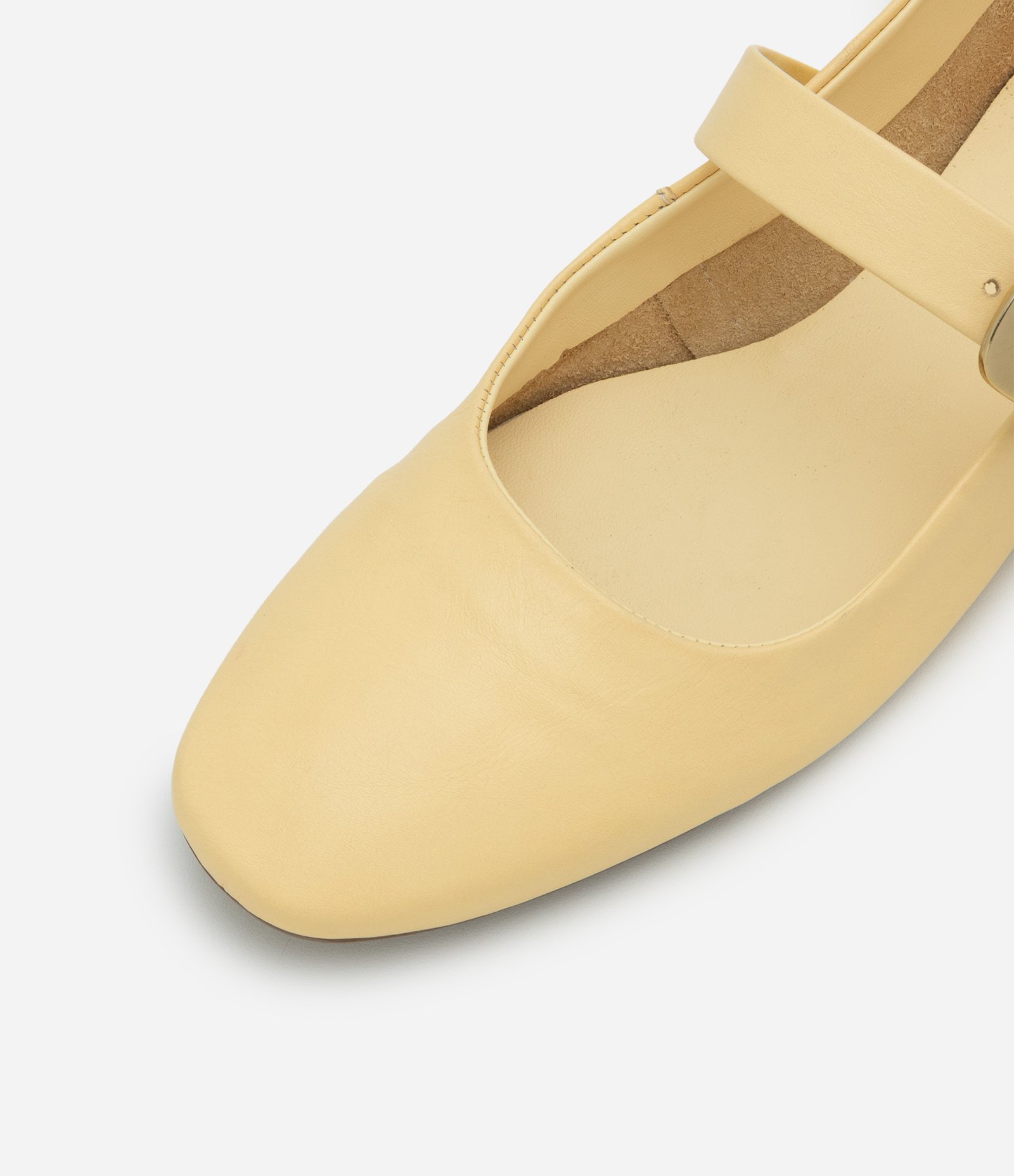 Sapatilha Couro com Fivela Quadrada Amarelo 5