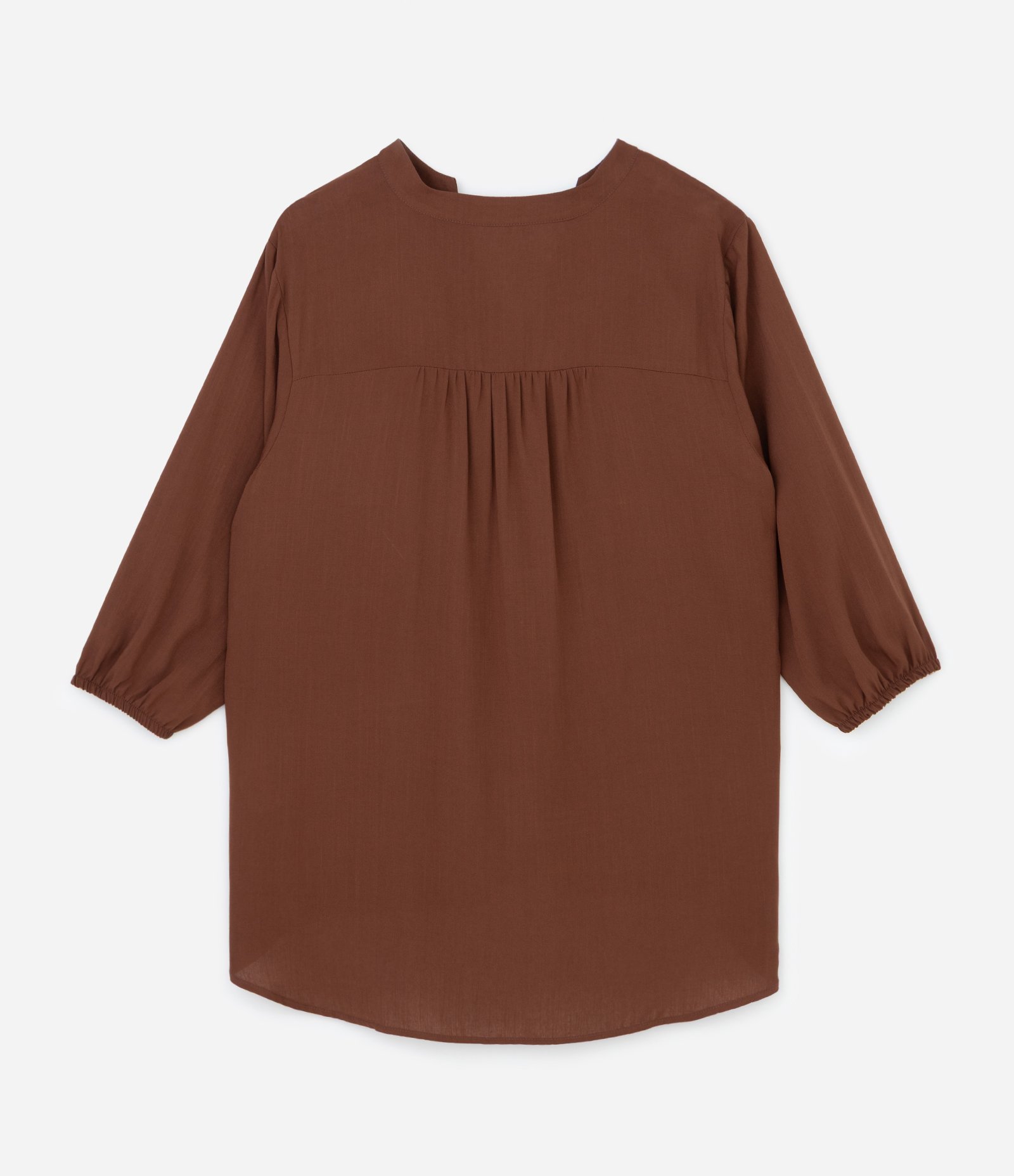 Blusa em Viscose com Manga 3/4 Curve & Plus Size Marrom 6