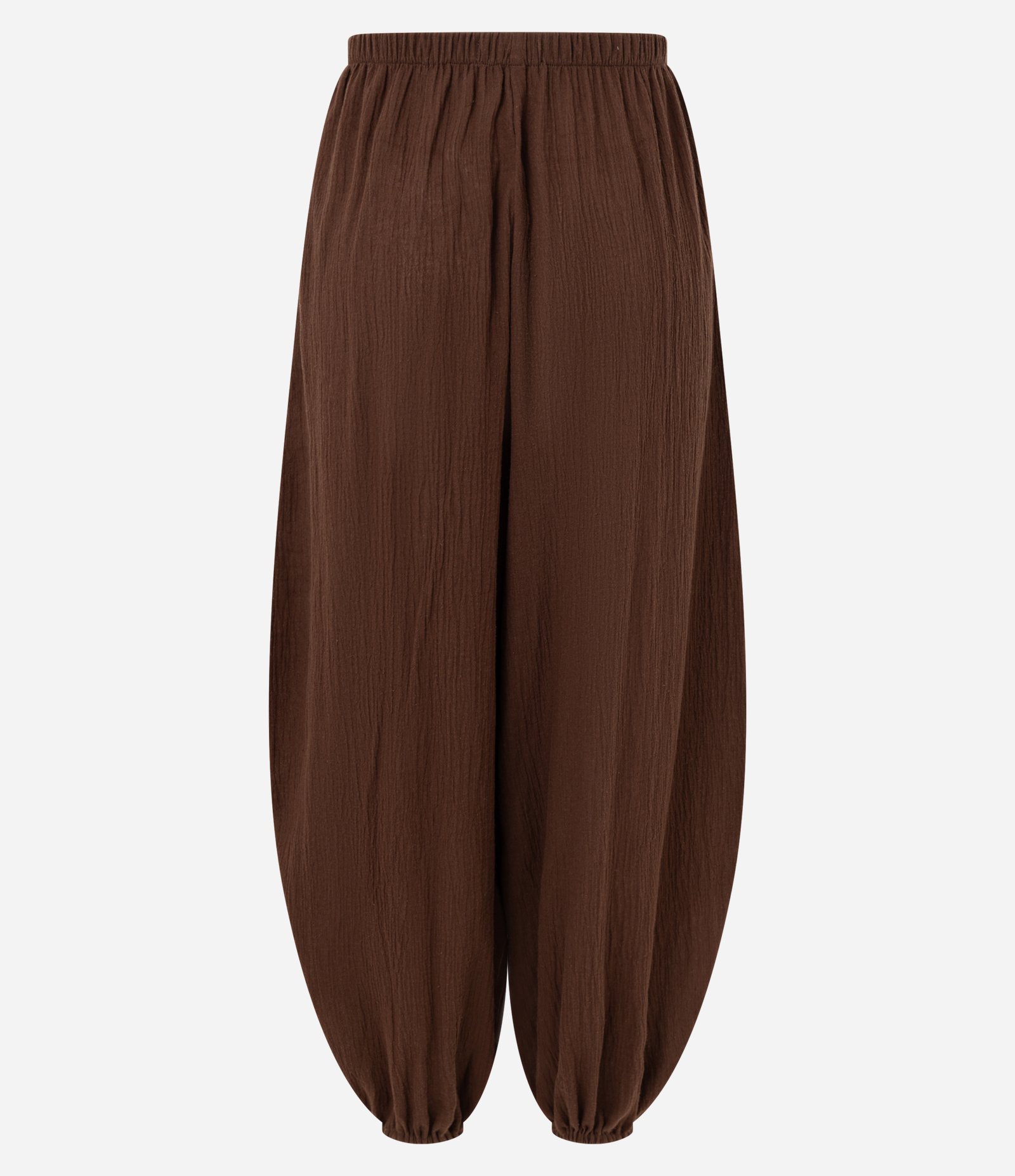 Calça Aladim em Algodão Marrom 8