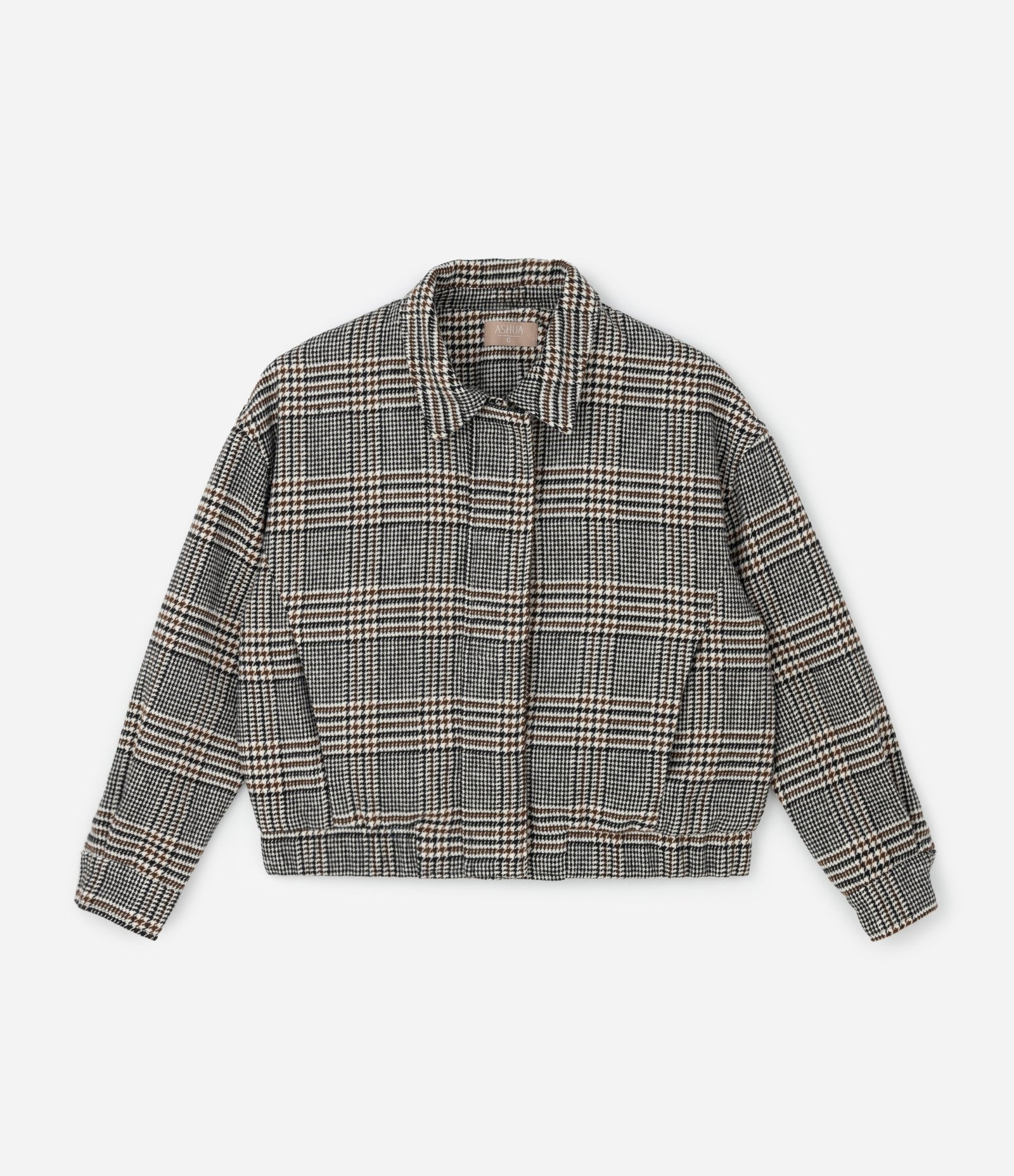 Jaqueta Bomber em Polivelour Xadrez Curve & Plus Size Multicores 1