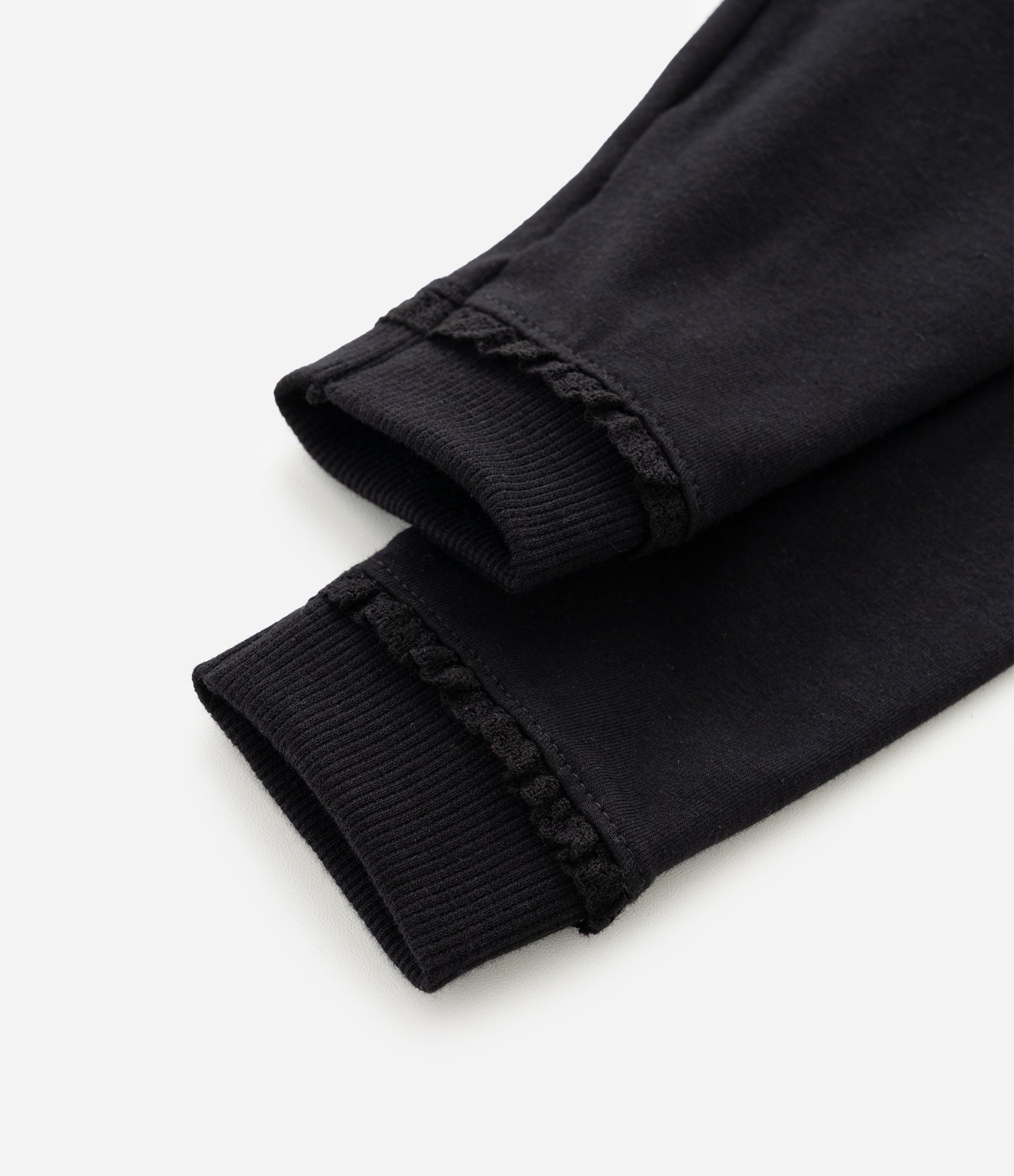 Calça Infantil com Cós Virado e Laço Aplicado - Tam RN a 18 Meses Preto 5