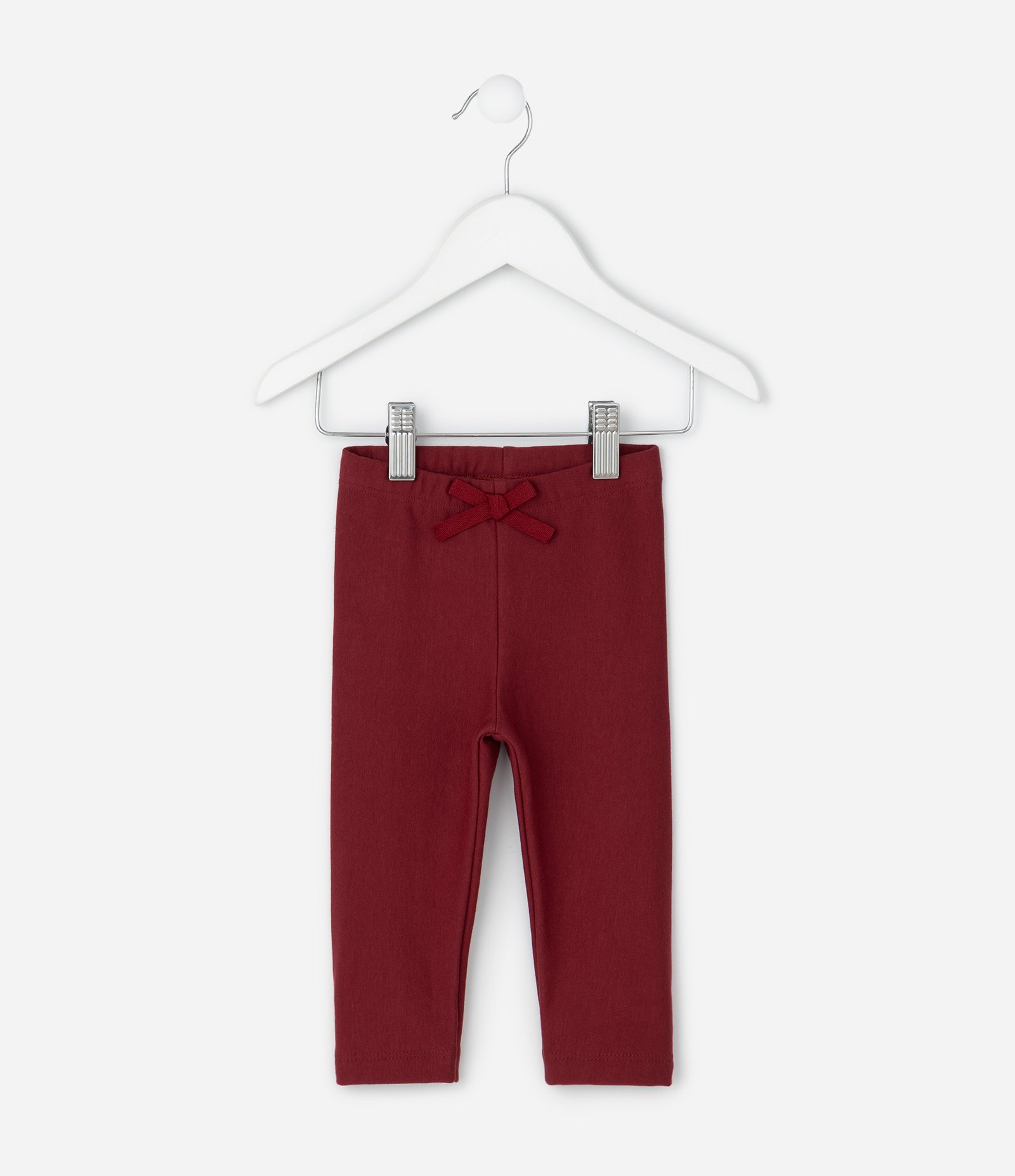 Calça Infantil Legging em Moletom com Lacinho – Tam 0 a 18 Meses Vinho 1
