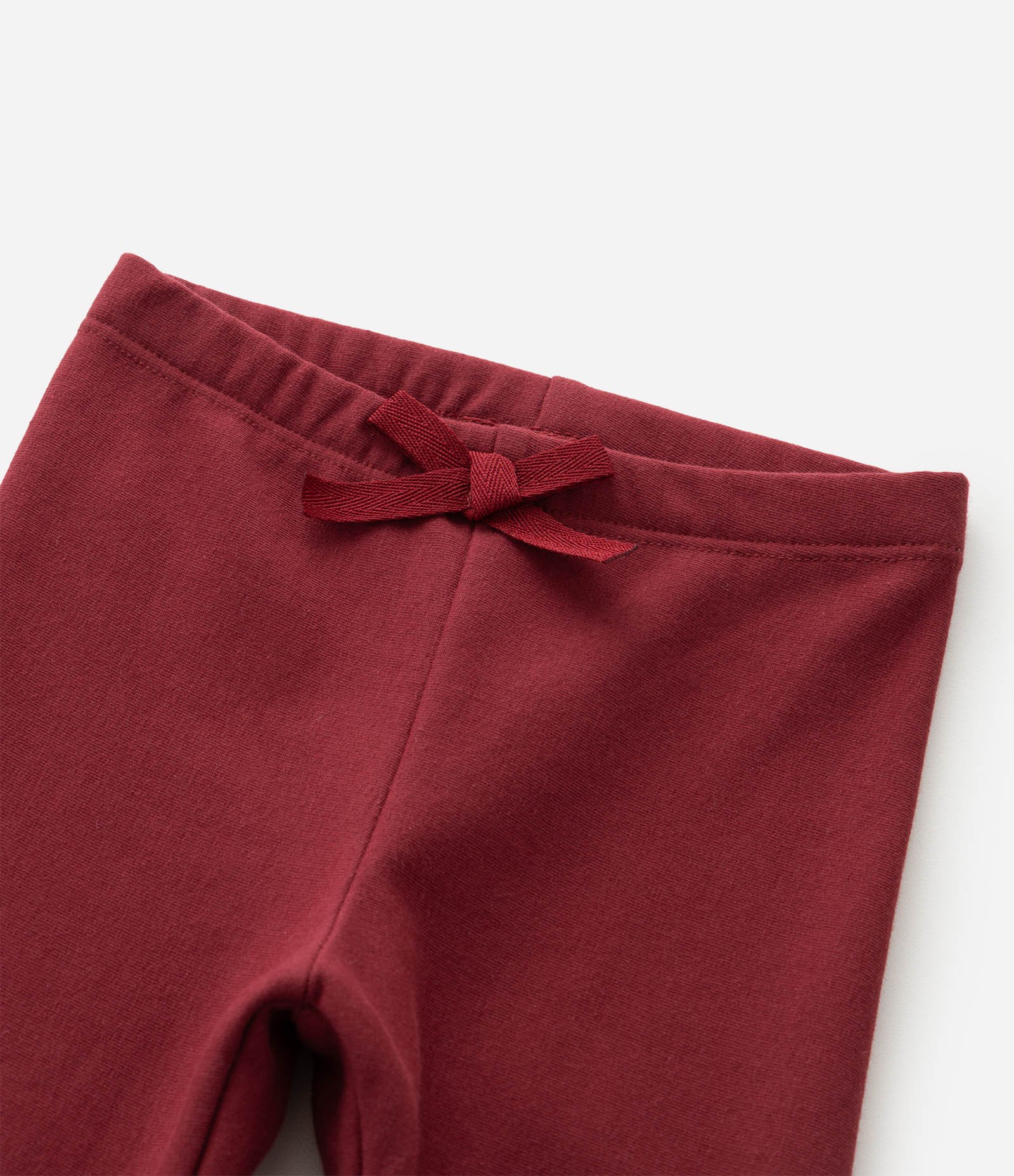 Calça Infantil Legging em Moletom com Lacinho – Tam 0 a 18 Meses Vinho 5