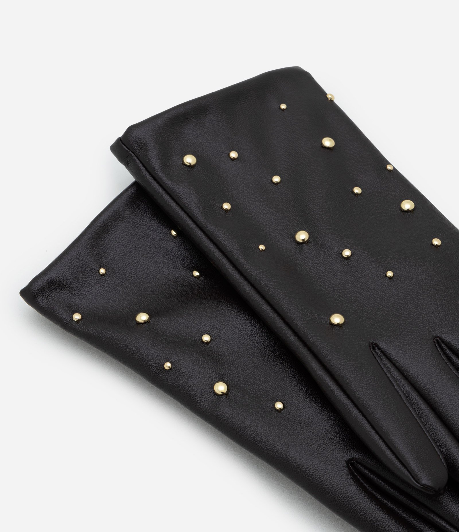 Luva em PU com Detalhe em Tachas Marrom Escuro 3