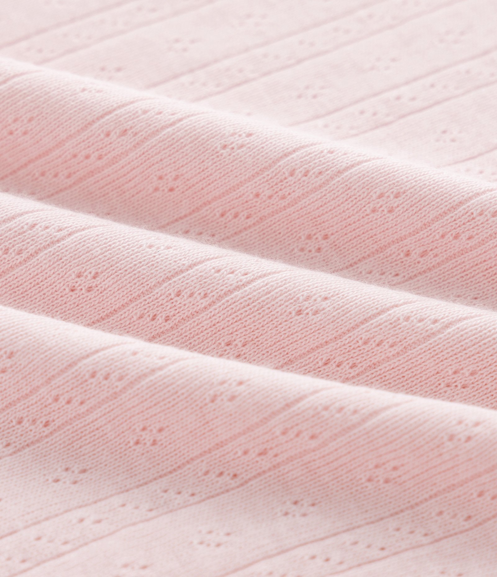 Body Infantil em Cotton Pointelle com Gola Americana – Tam RN a 18 Meses Rosa Claro 3