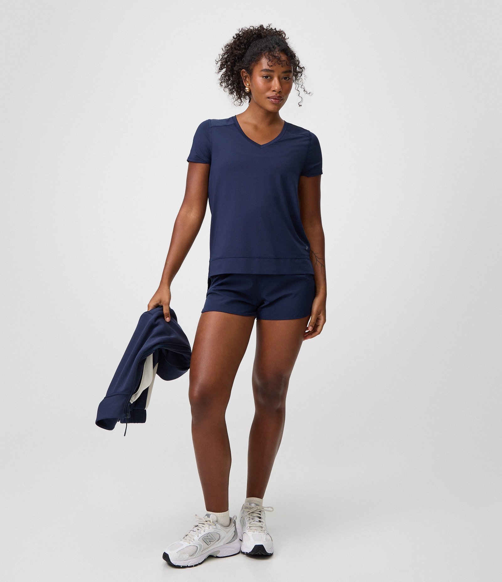 Bermuda Runner Esportiva com Bolsinho Funcional Azul 1