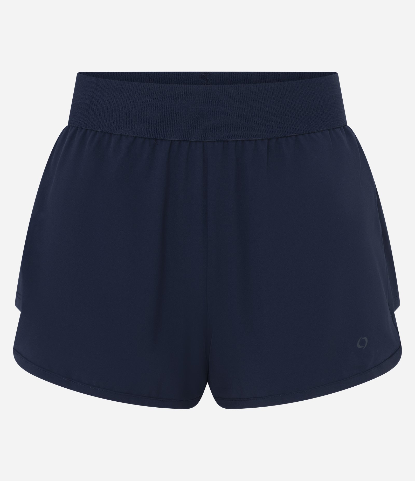Short Runner Esportivo com Cós Largo Elástico Azul Escuro 1