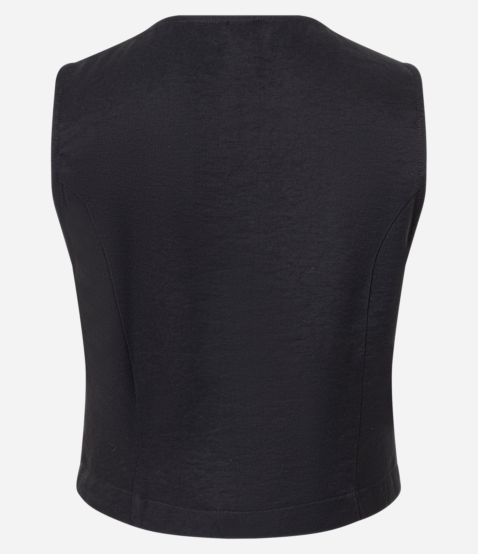 Colete Curto Alfaiatado com Botões e Fendas Cinza 2