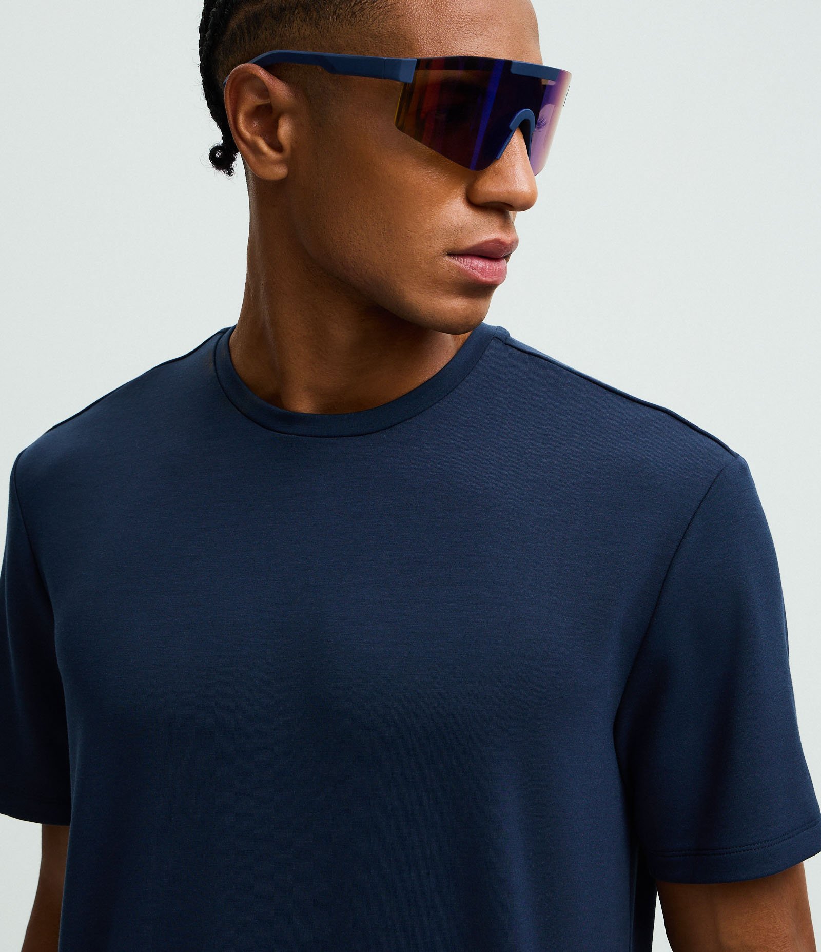 Camiseta Comfort Esportiva em Malha Tecnológica com Tecnologia Dry Azul 4