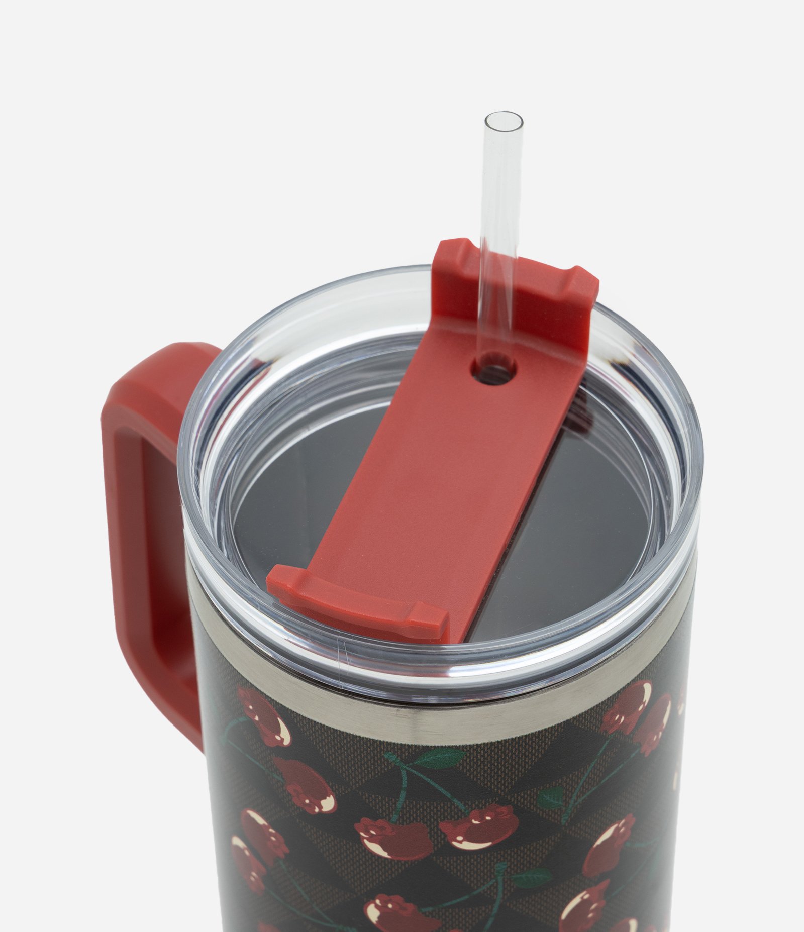 Copo Térmico em Metal com Estampa de Cerejas Hello Kitty 1,2L Marrom 2