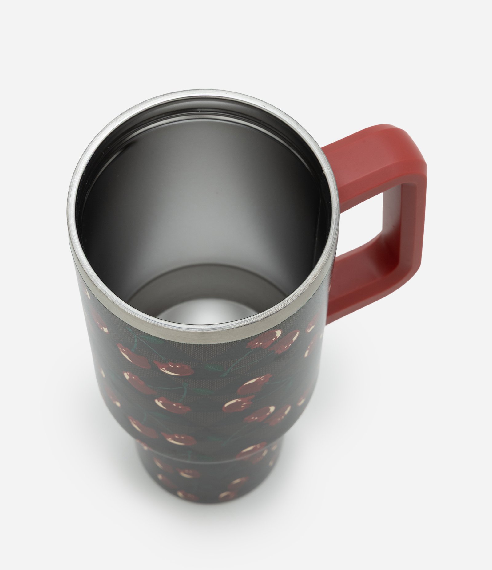 Copo Térmico em Metal com Estampa de Cerejas Hello Kitty 1,2L Marrom 3
