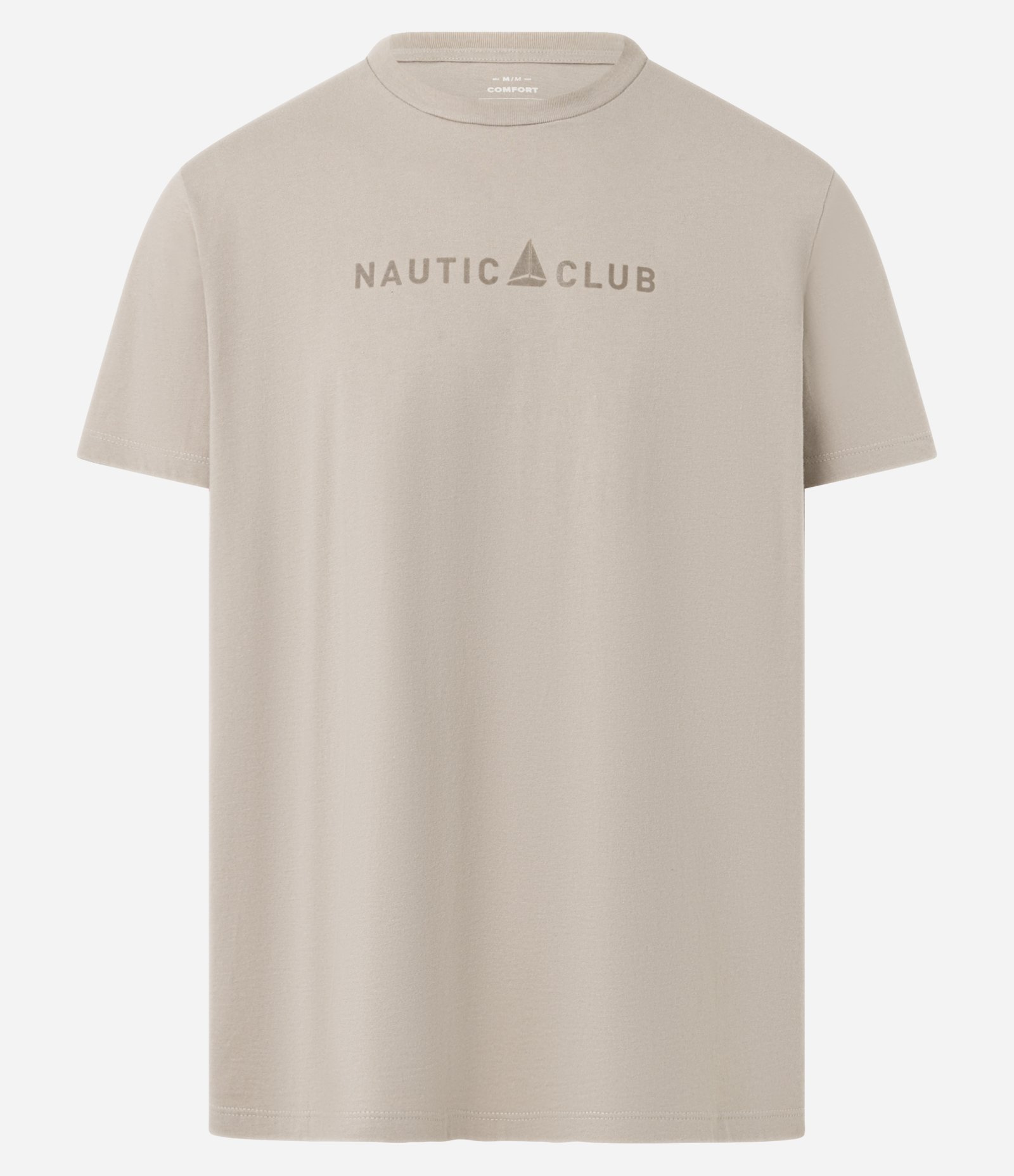 Camiseta Comfort em Algodão com Estampa Localizada Nautic Club Cinza Claro 5