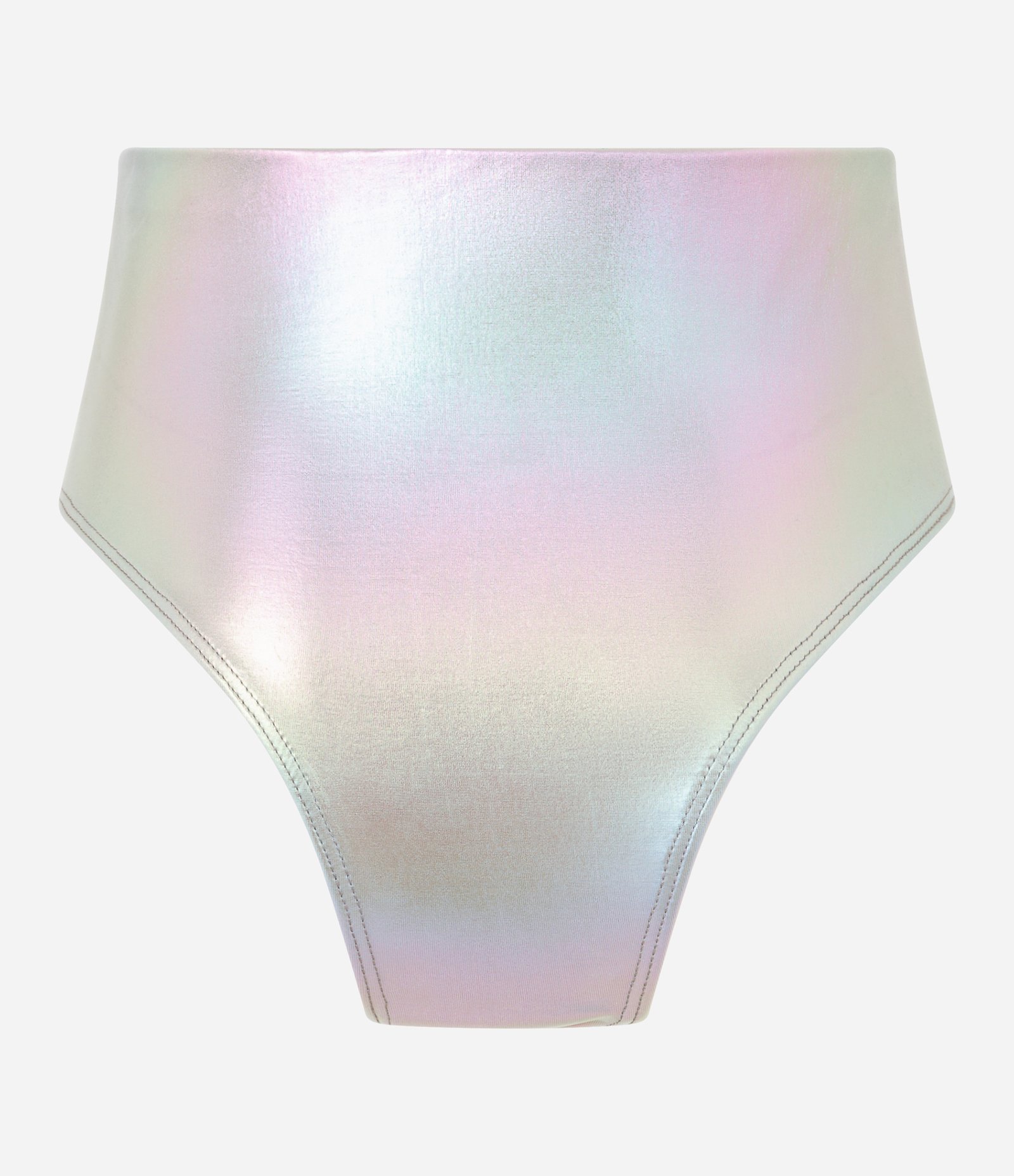 Short Hot Pants com Drapeado e Efeito Brilho Metalizado Prata 4