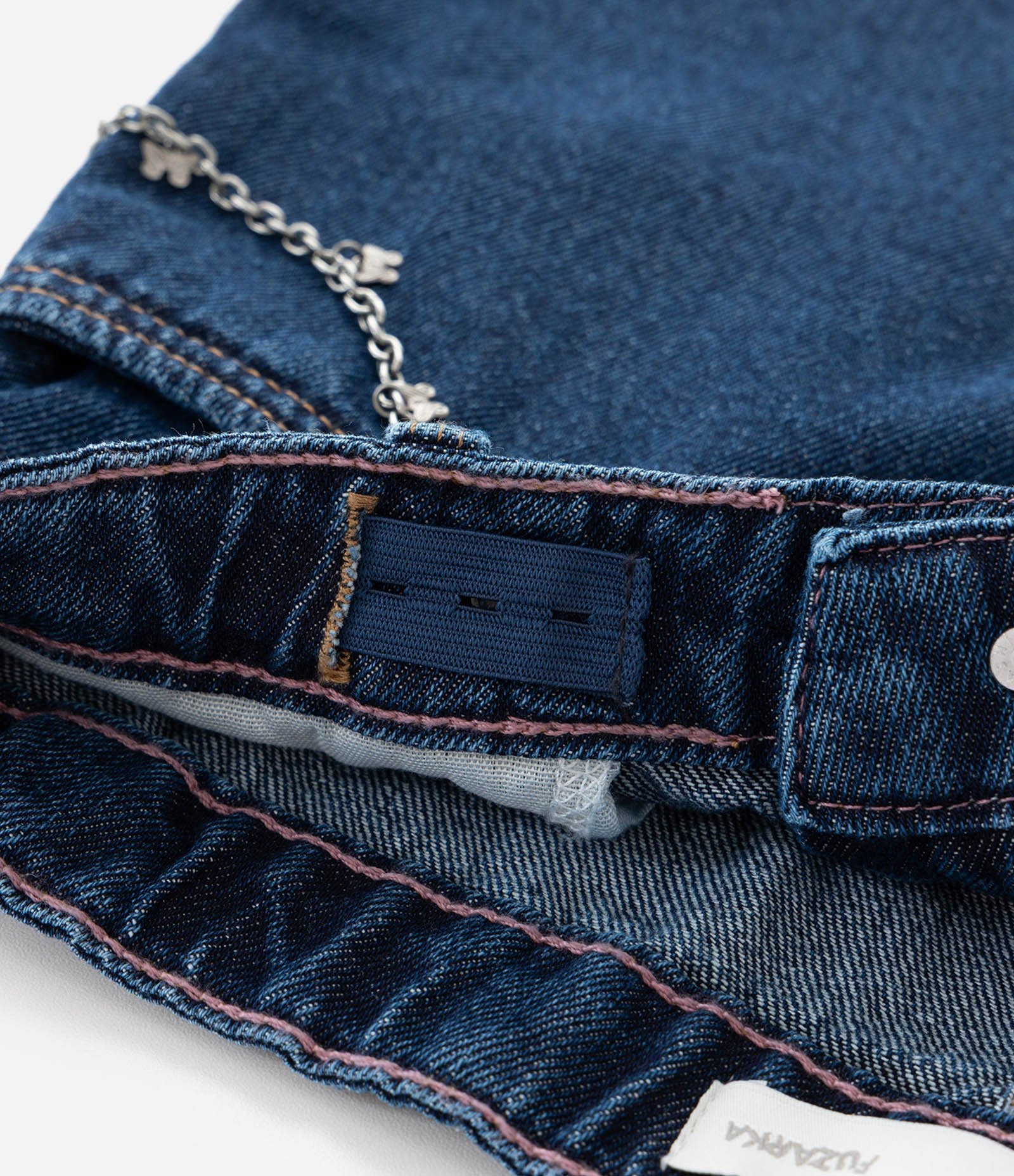 Short Infantil em Jeans com Corrente de Borboletas – Tam 5 a 14 Anos Azul Marinho 3