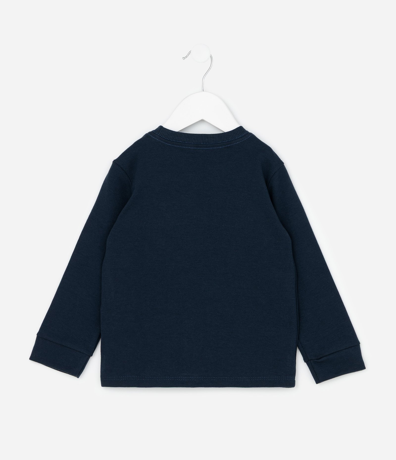 Camiseta Infantil em Algodão com Manga Longa – Tam 1 a 6 Anos Azul Escuro 2