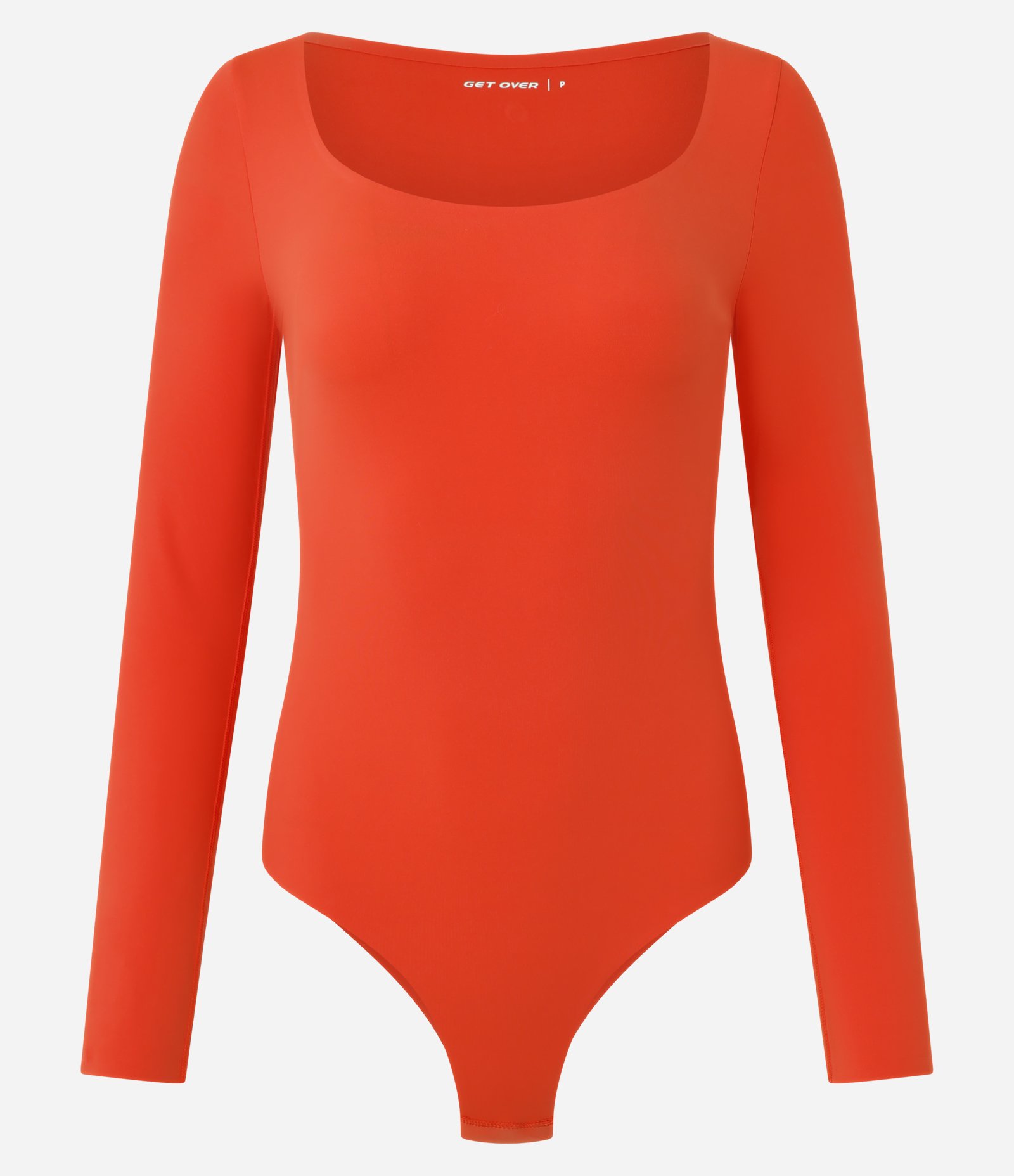 Body em Microfibra com Manga Longa e Decote Redondo Tangerine Tango 6