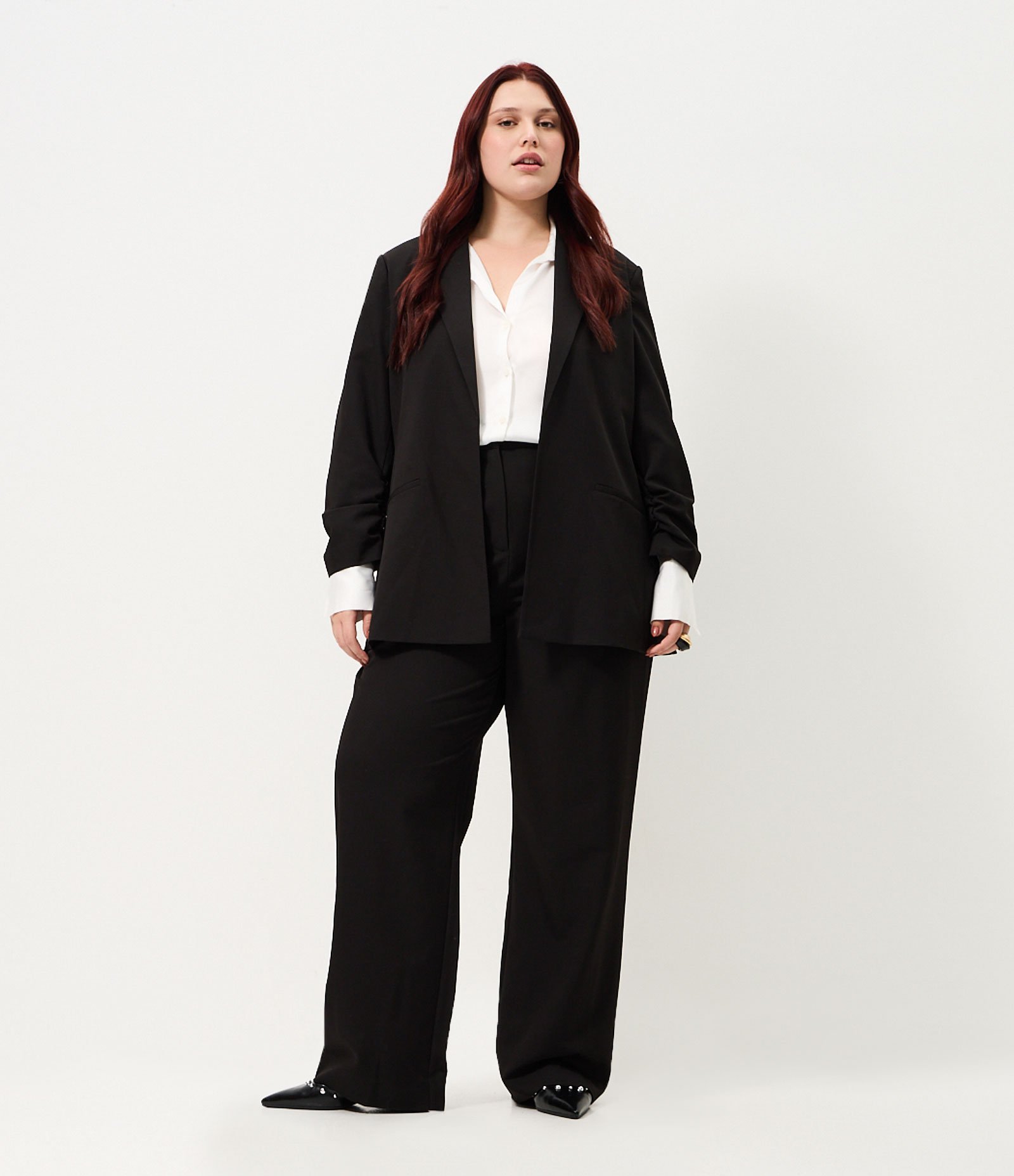 Calça Alfaiatada com Bolso Faca Curve & Plus Size Preto 1