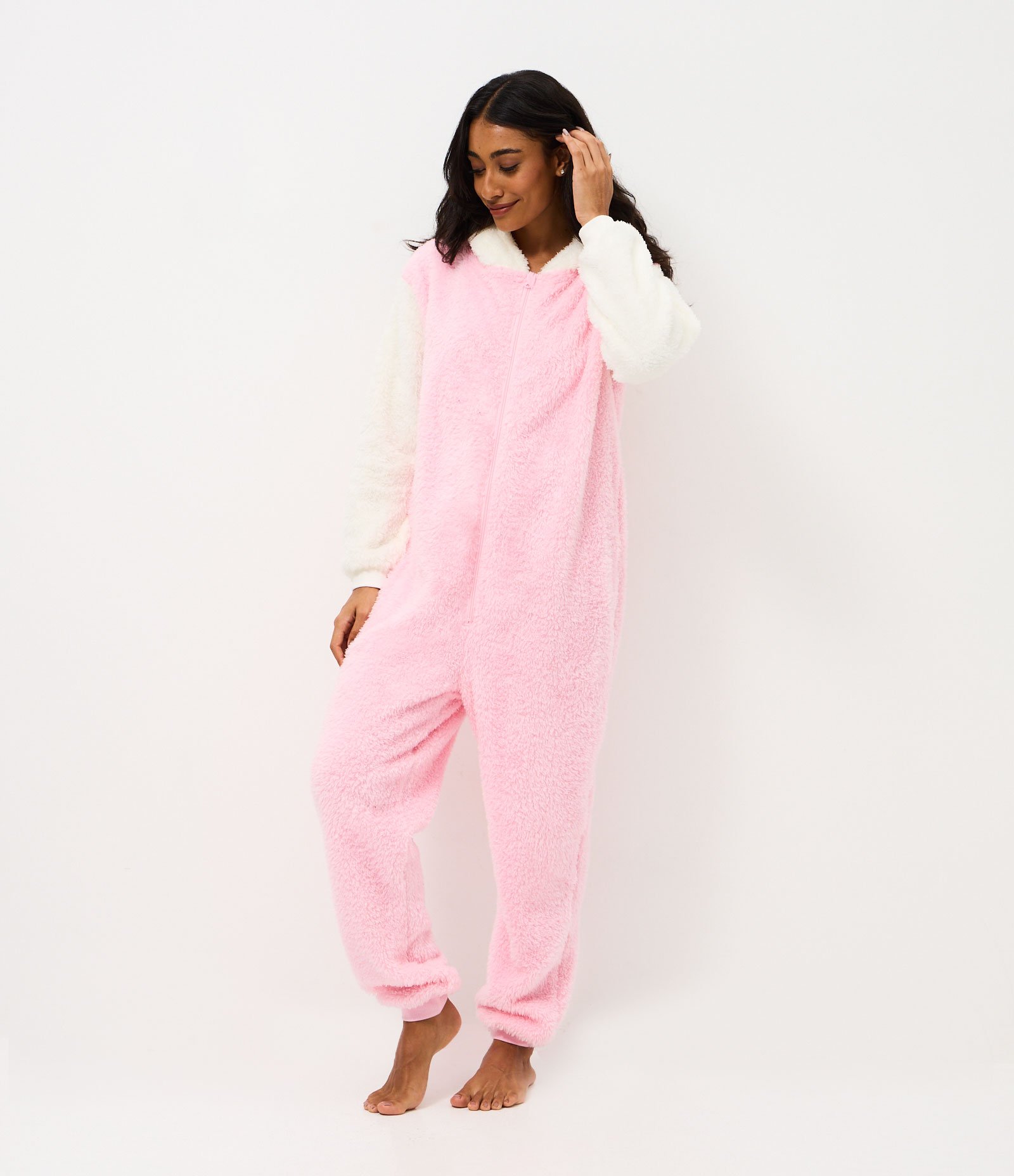 Pijama Macacão em Fleece Hello Kitty Rosa 2