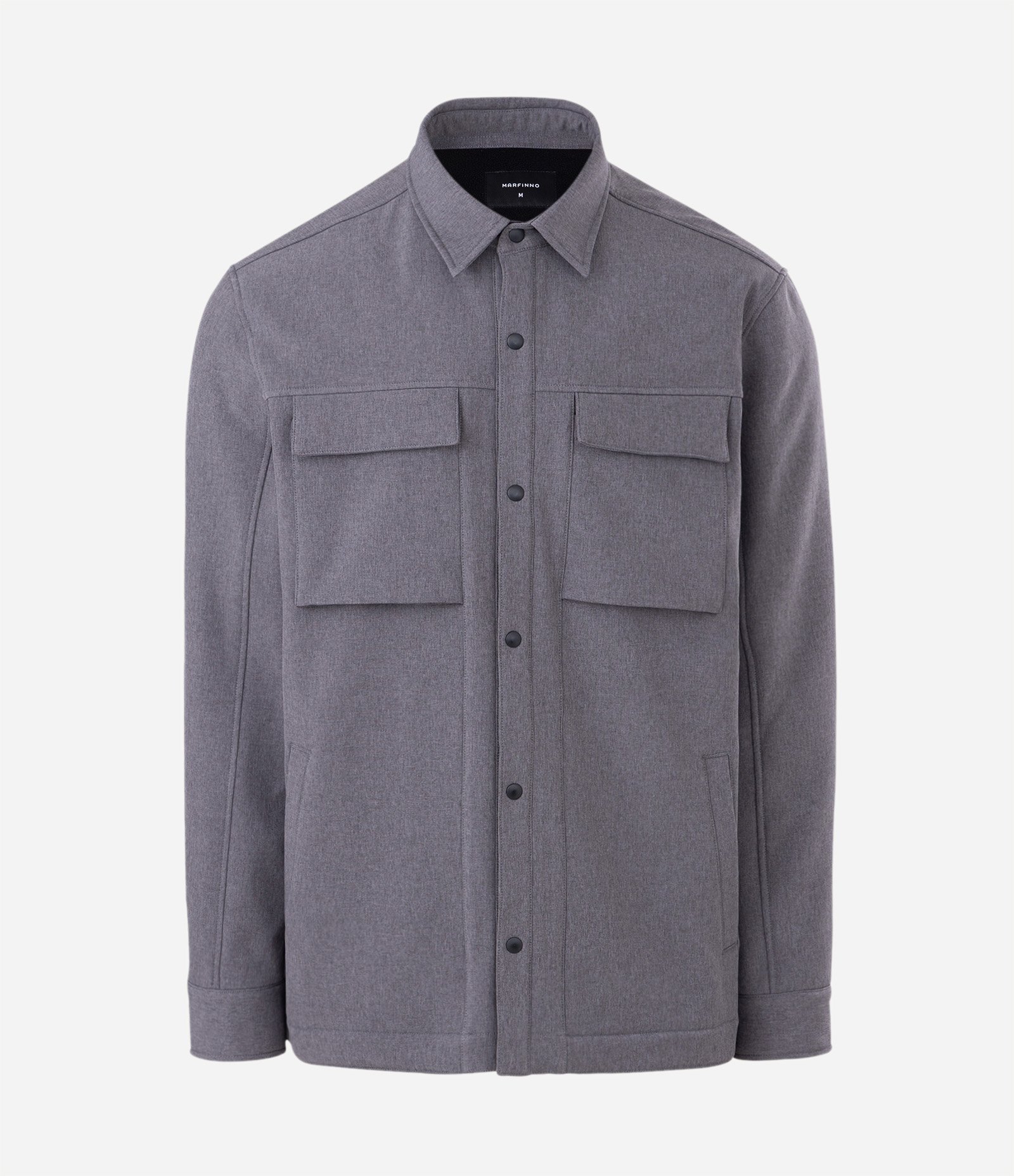 Jaqueta Overshirt Tecnológica com Forro Fleece Cinza 5